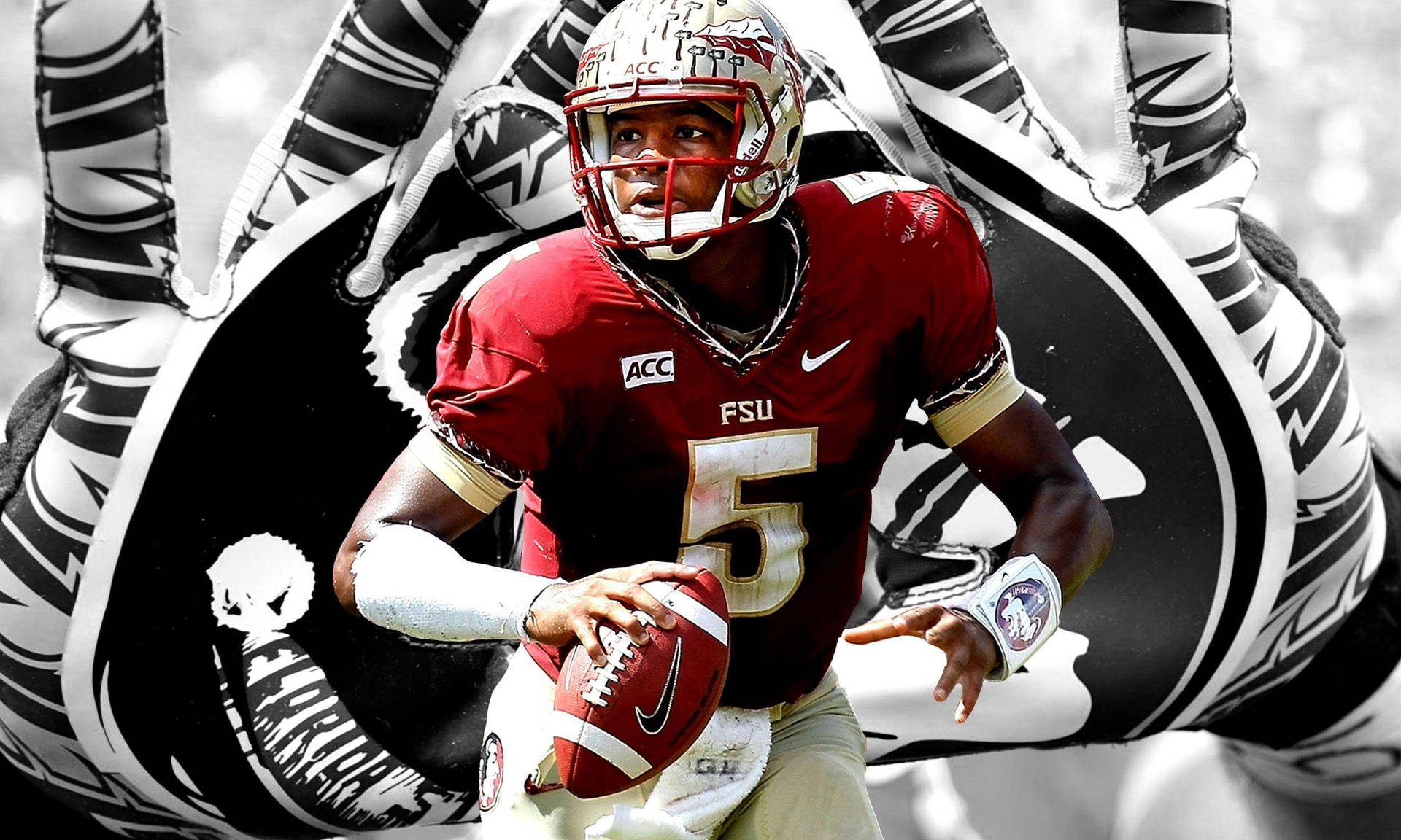 Jameis Winston Abstract Art Background