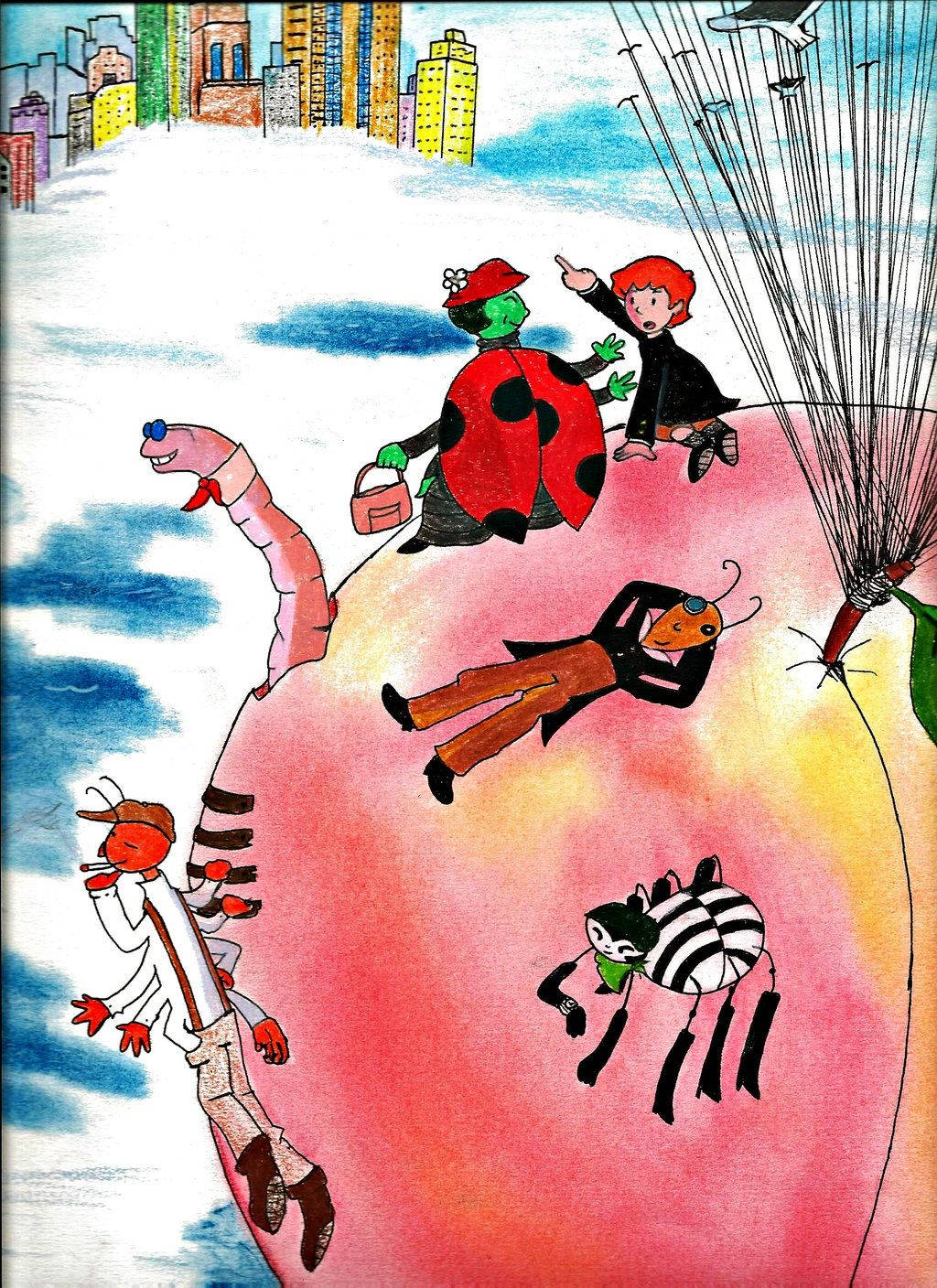 James And The Giant Peach New York Background