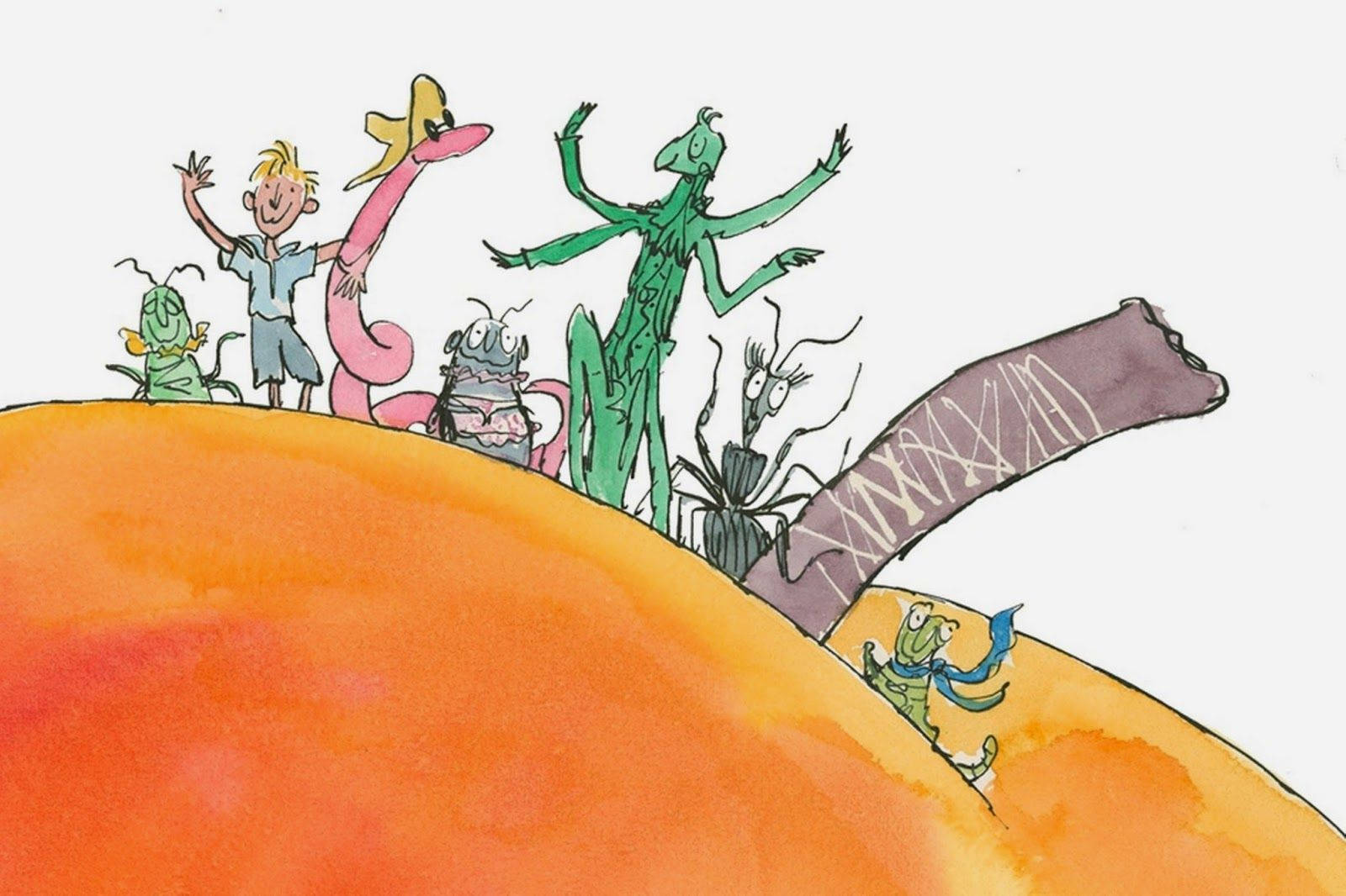 James And The Giant Peach Storybook Drawing Background