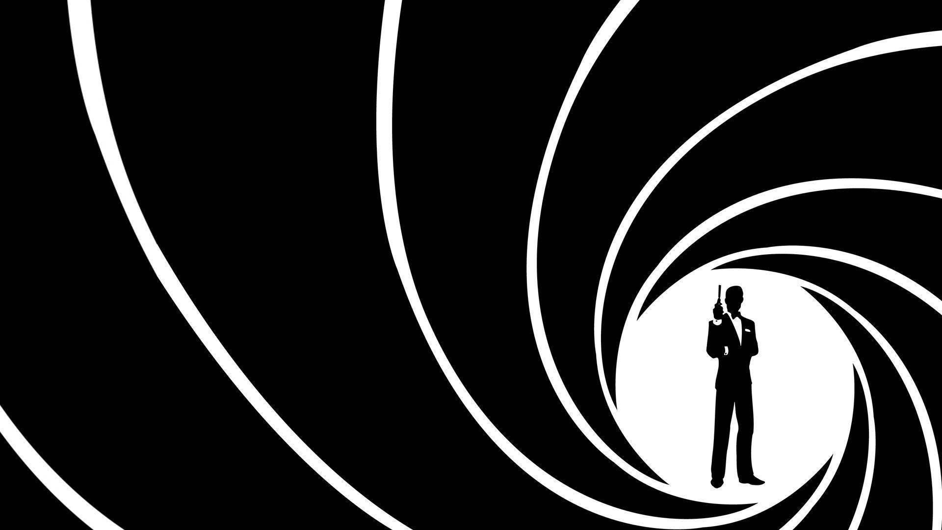 James Bond Black And White Silhouette Background