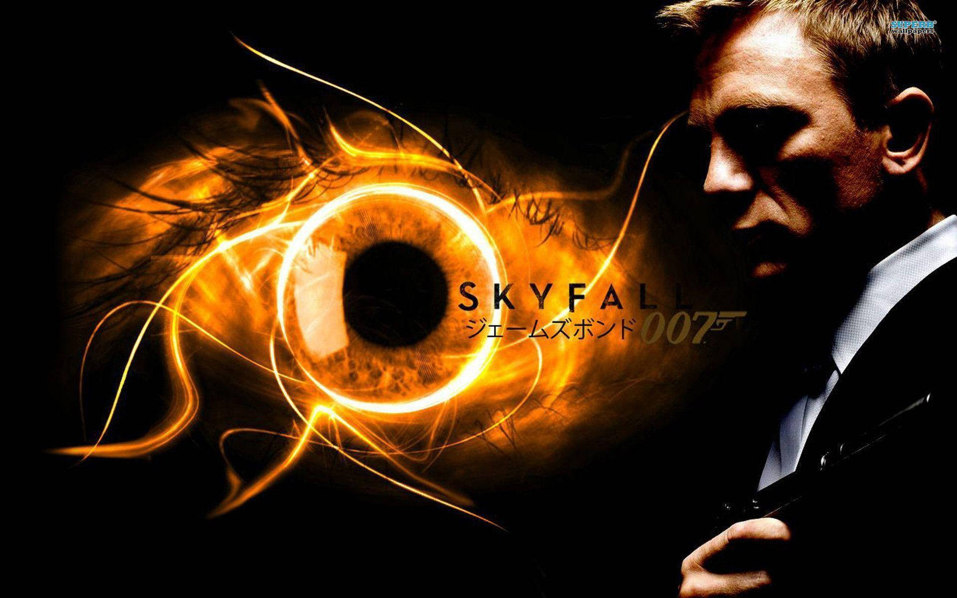 James Bond Skyfall Blazing Poster Background