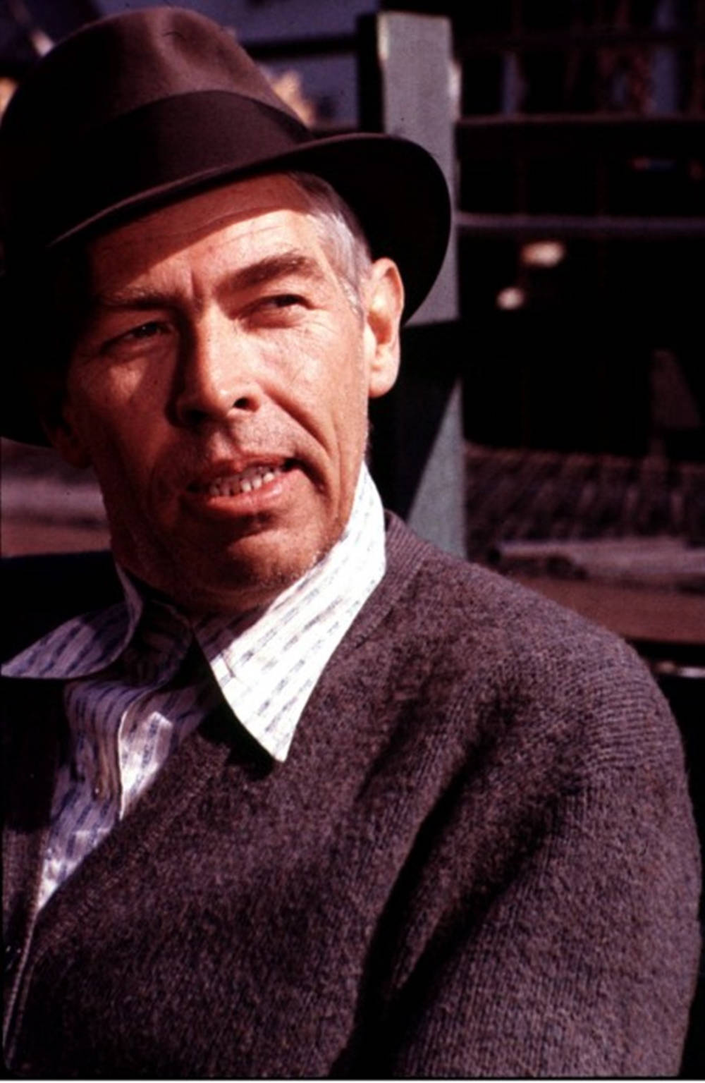 James Coburn In A Fedora Background