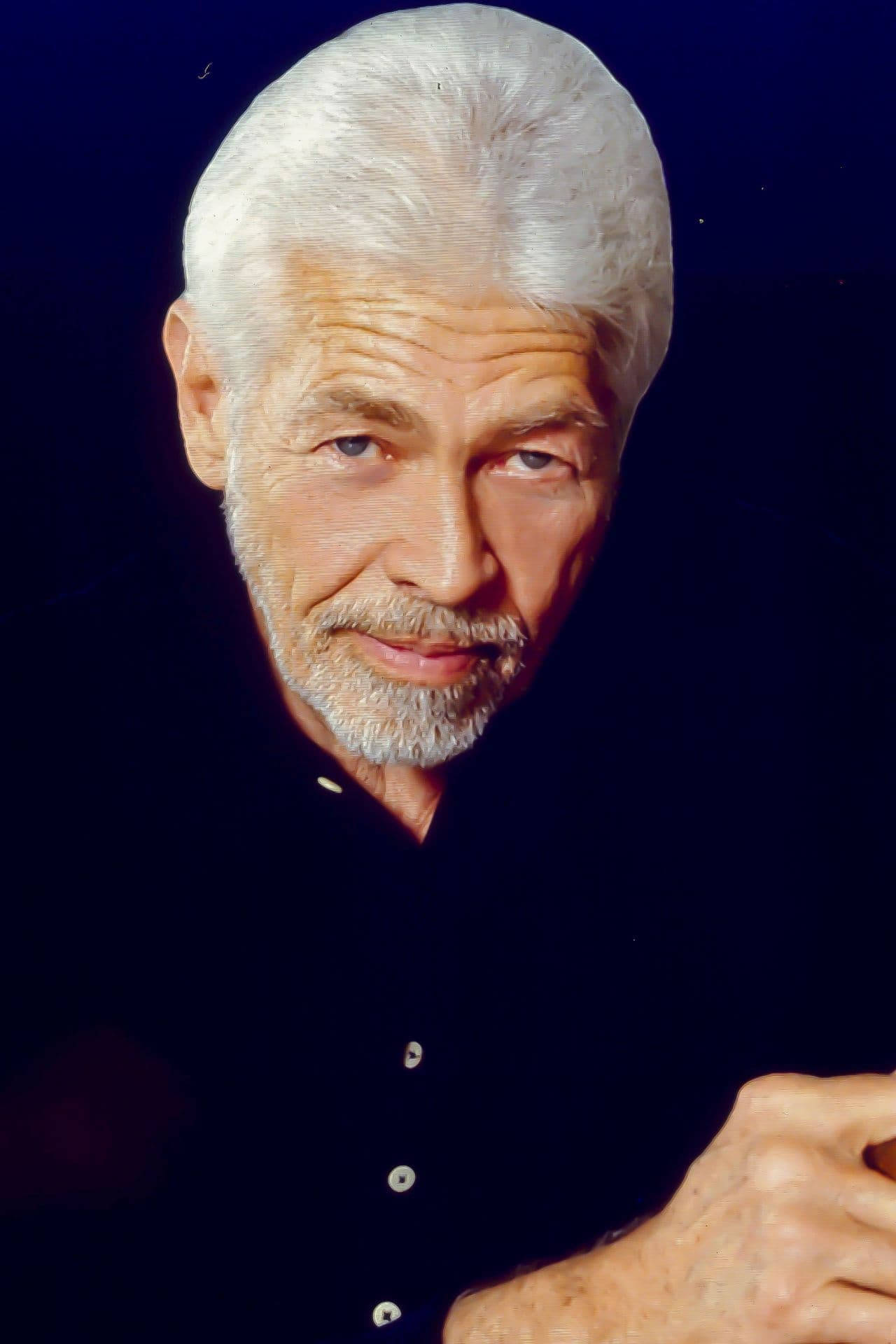 James Coburn White Hair Background