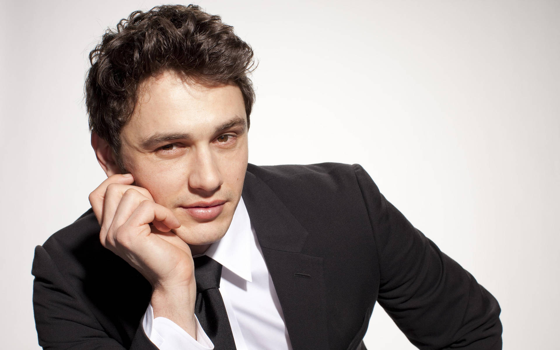 James Franco Tuxedo Photoshoot Background