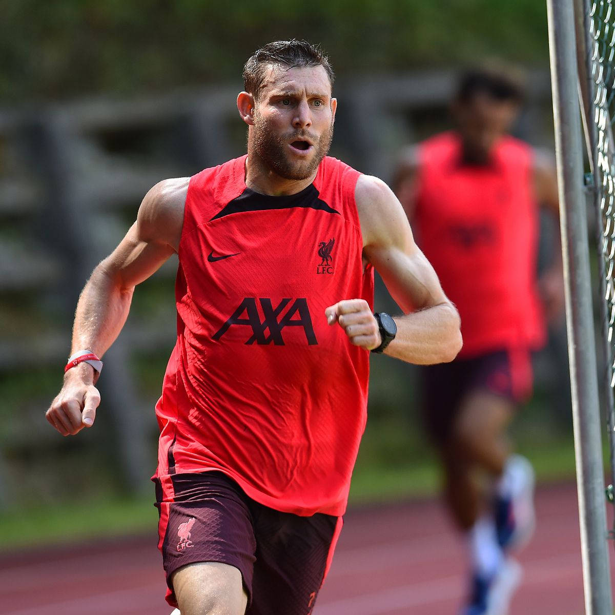 James Milner Jogging In Training Background