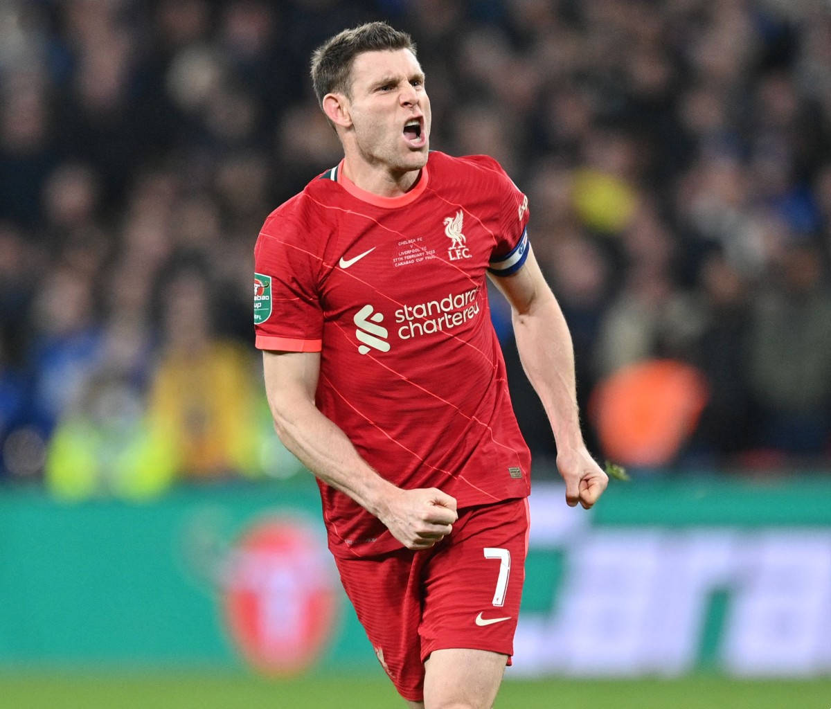 James Milner Shouting On Pitch Background