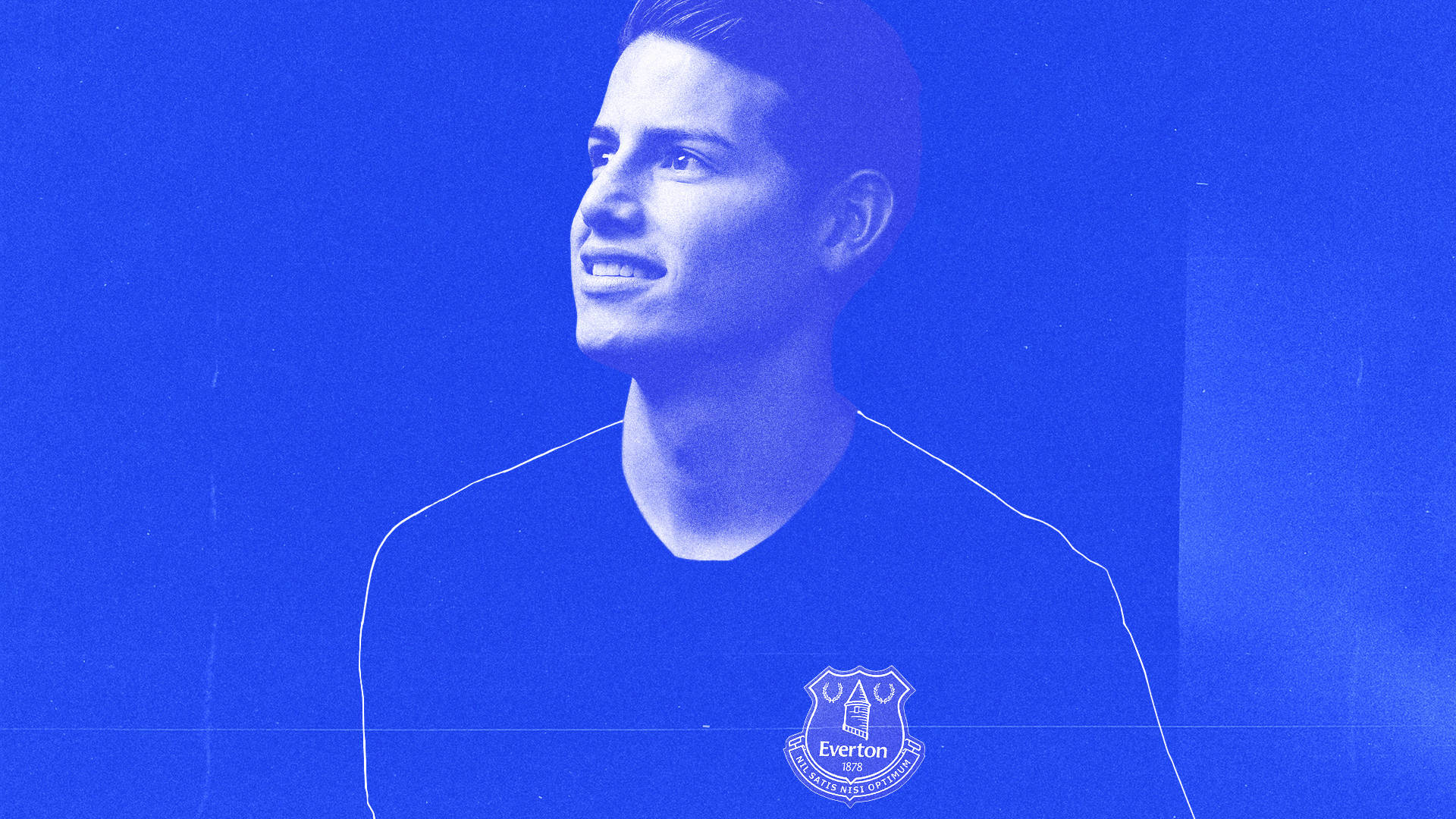 James Rodriguez Blue Silhouette