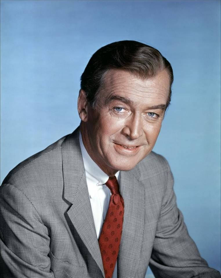 James Stewart On Blue Background