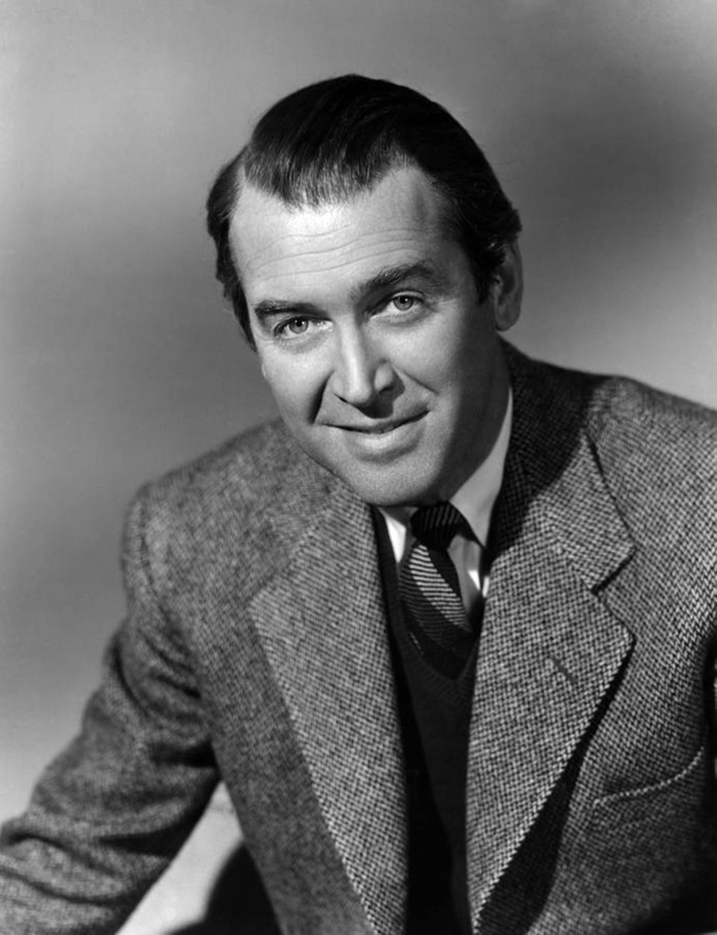 James Stewart On Gray Background