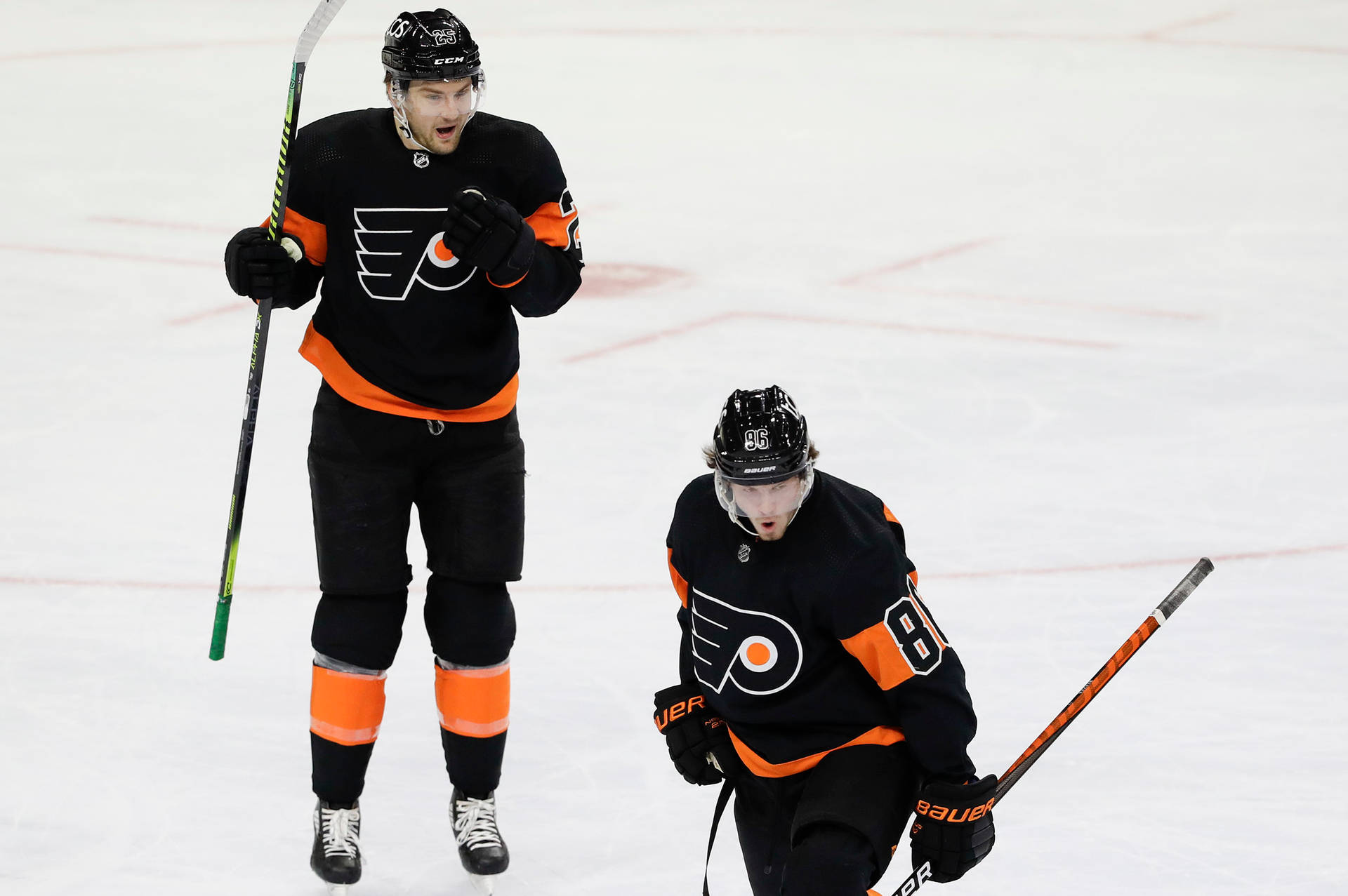 James Van Riemsdyk And Travis Konecny Background