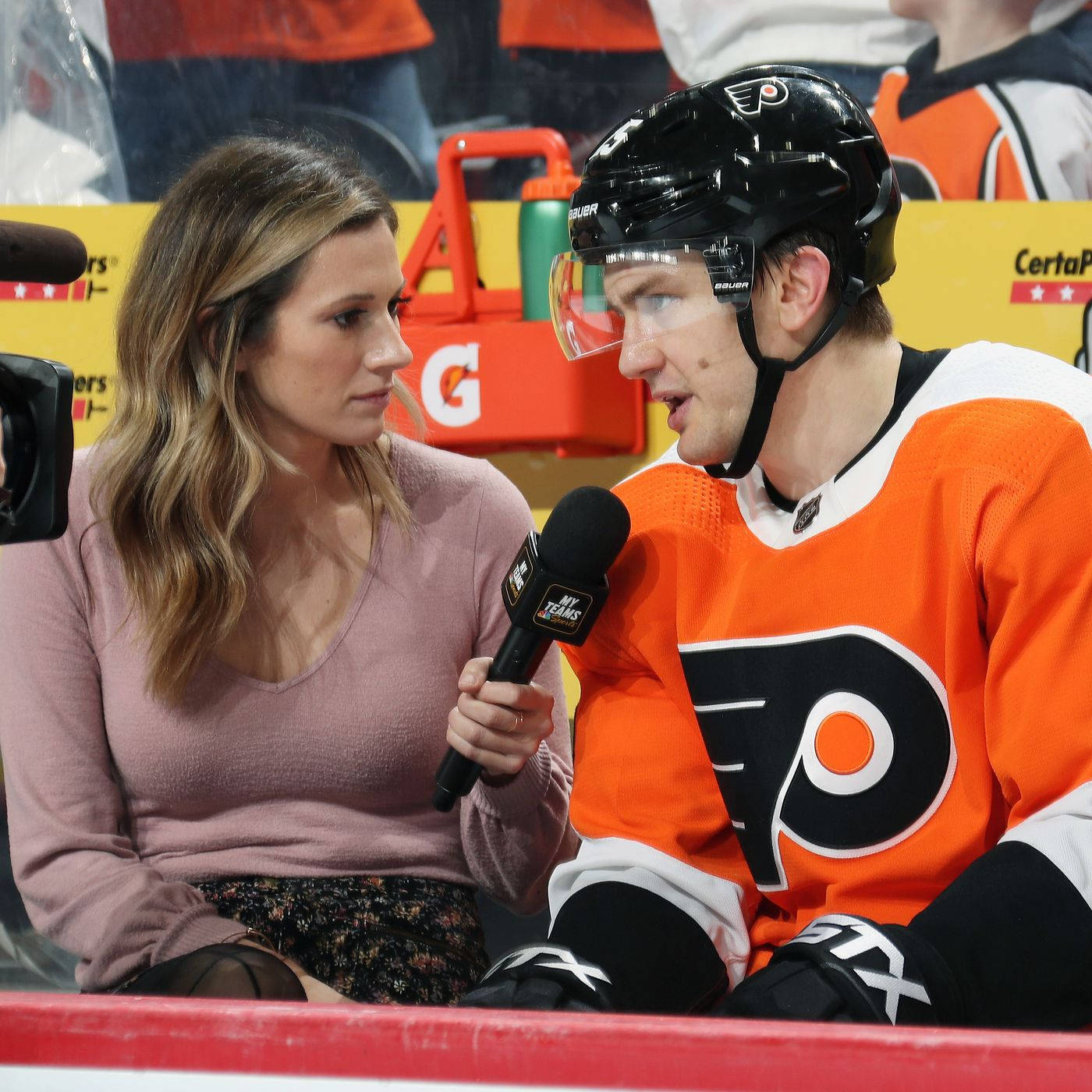 James Van Riemsdyk During An Interview Background