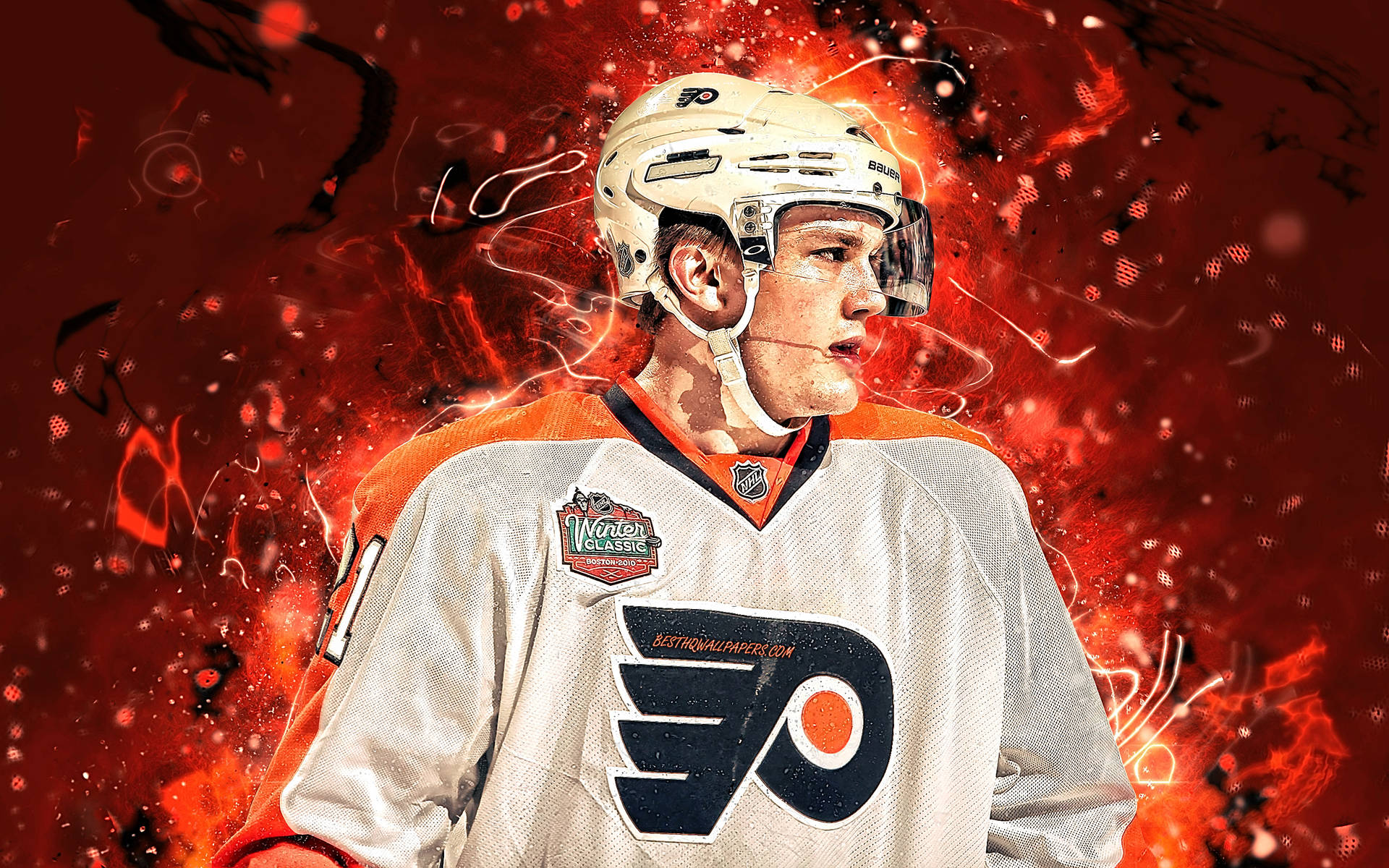 James Van Riemsdyk Red Art Background