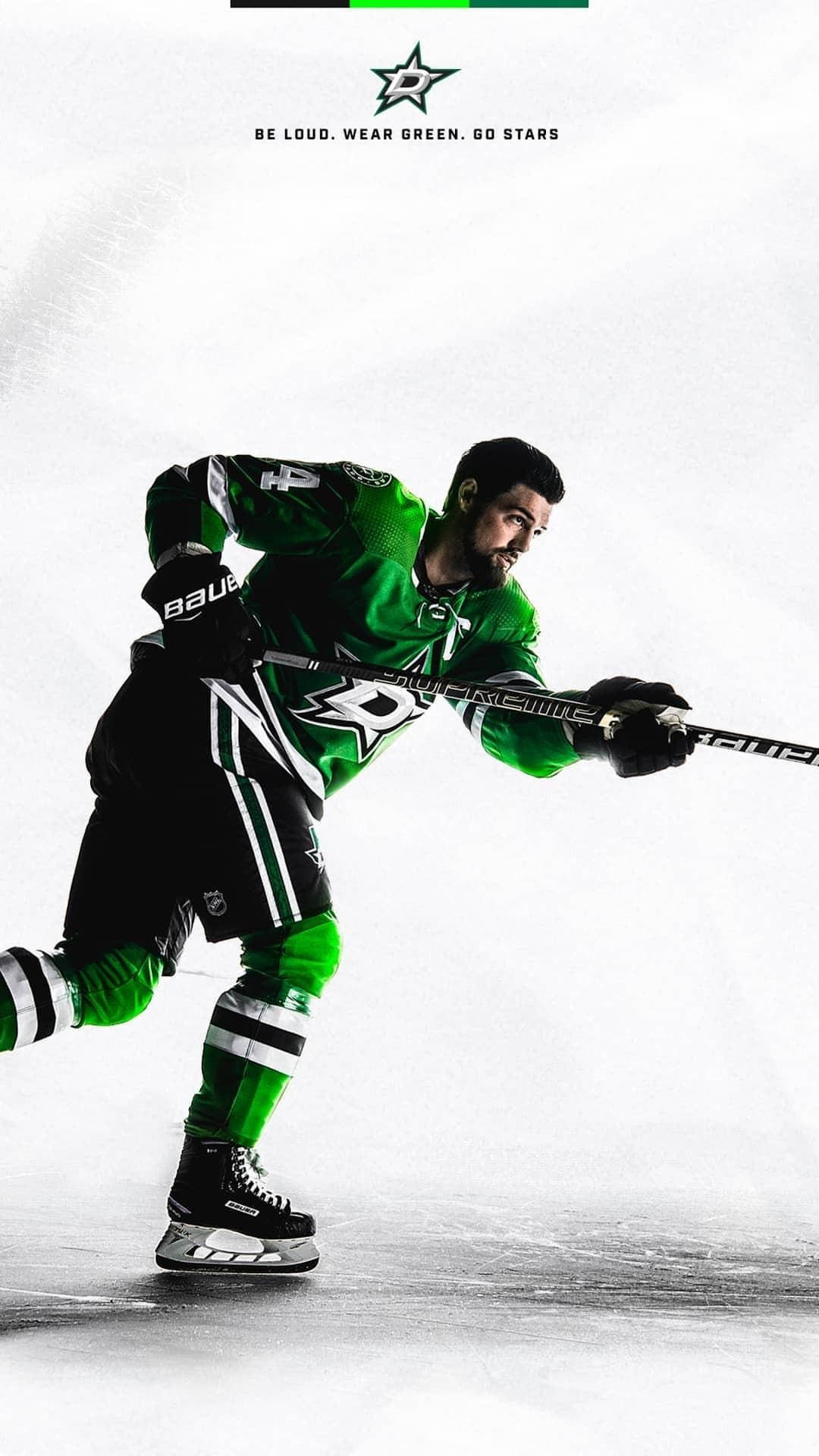 Jamie Benn, Captain Of The Dallas Stars, In Action Background