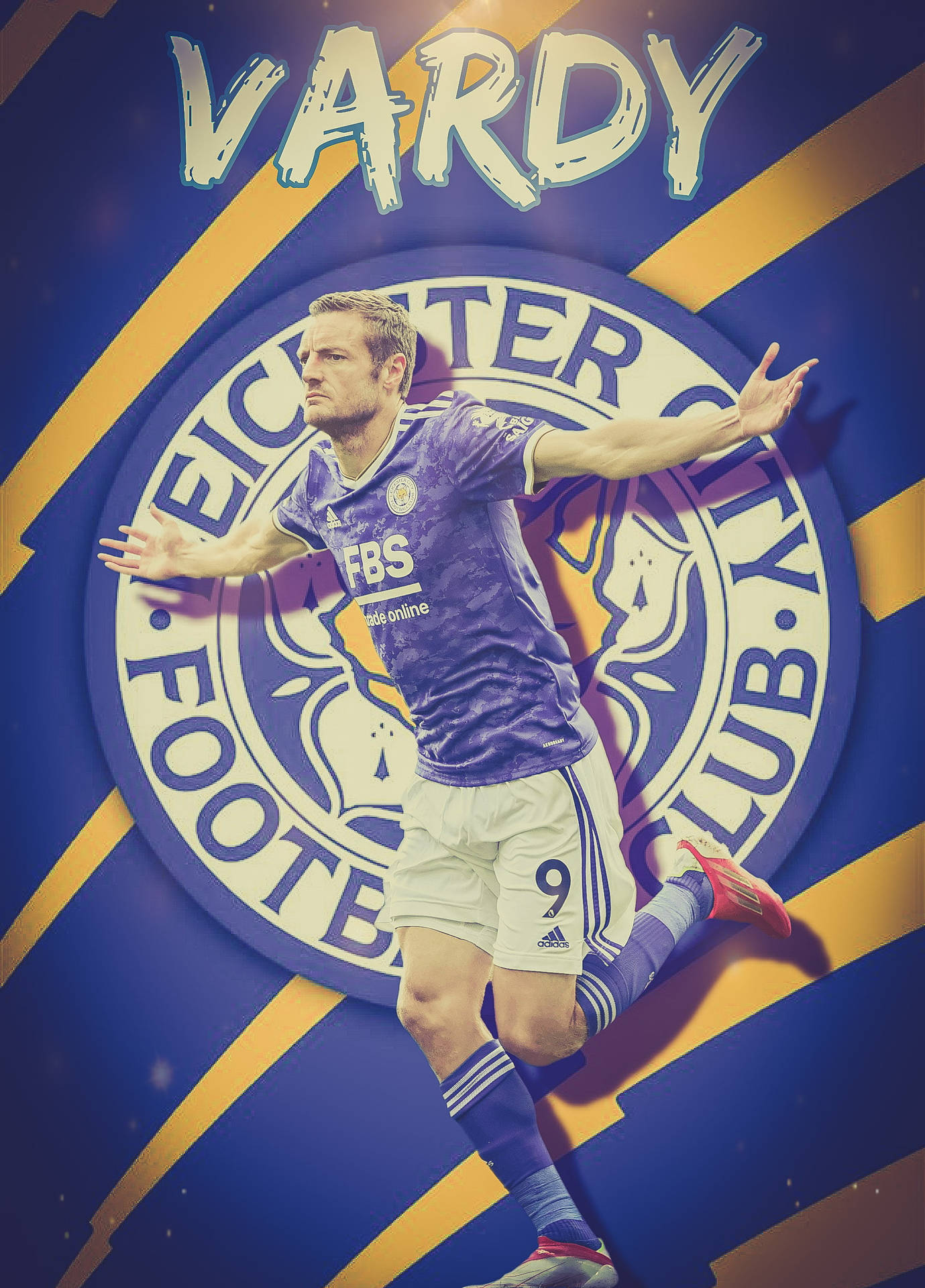 Jamie Vardy Blue Yellow Aesthetic