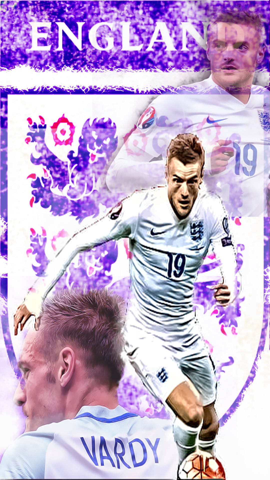 Jamie Vardy England Crest Background