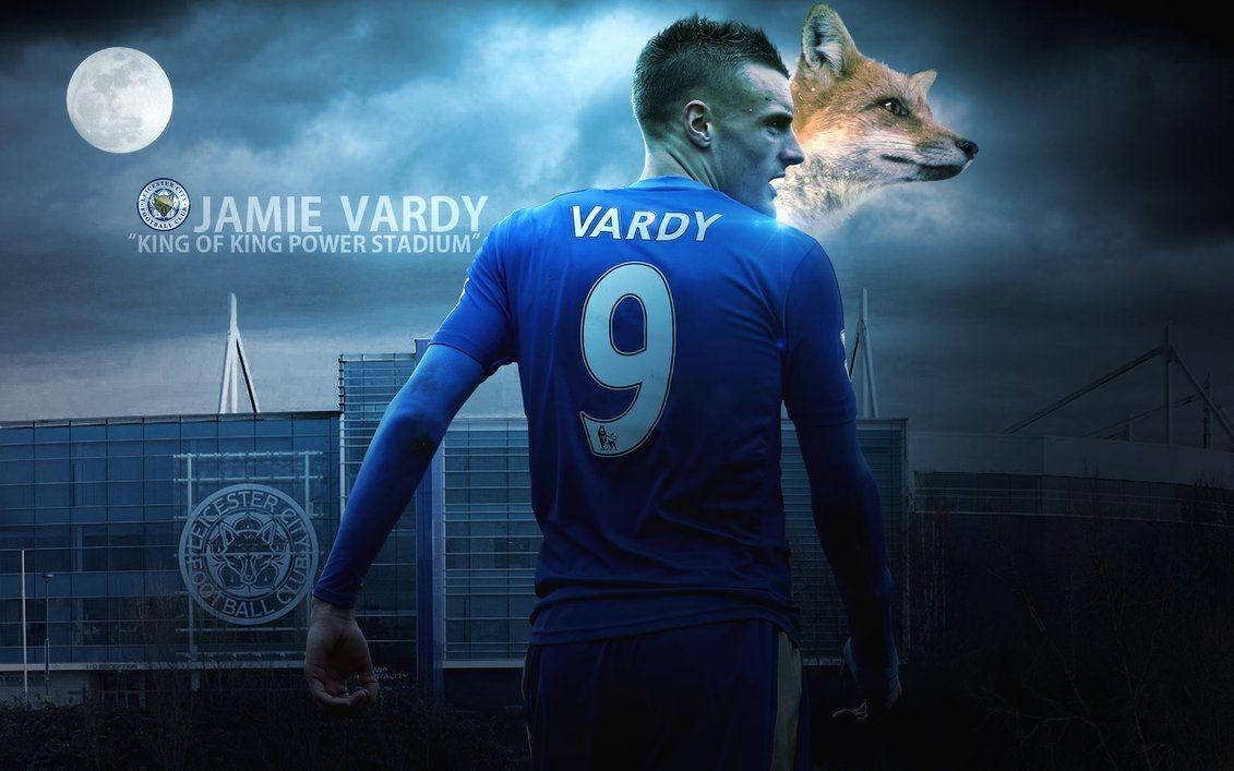 Jamie Vardy Fox King Power Background