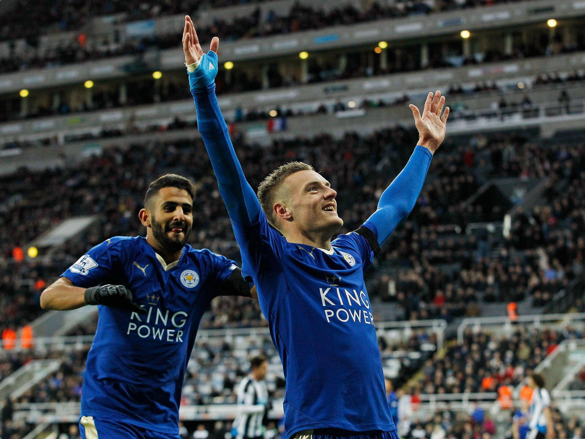 Jamie Vardy V Arms Gesture Background