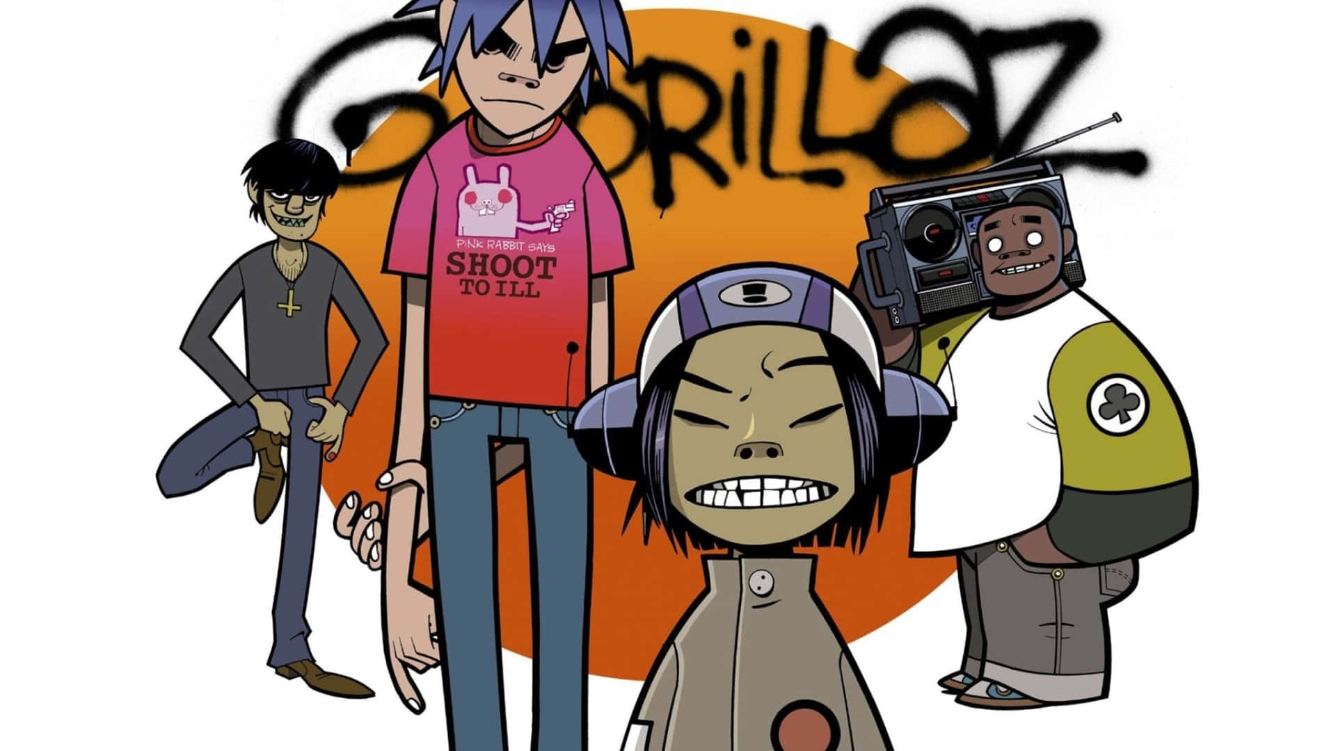 Jamming To A Fresh Beat From One Of The World's Favorite Alternative Music Bands Gorillaz Background