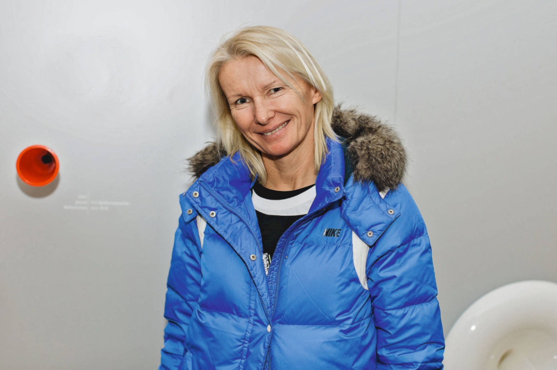 Jana Novotna In Blue Jacket Background