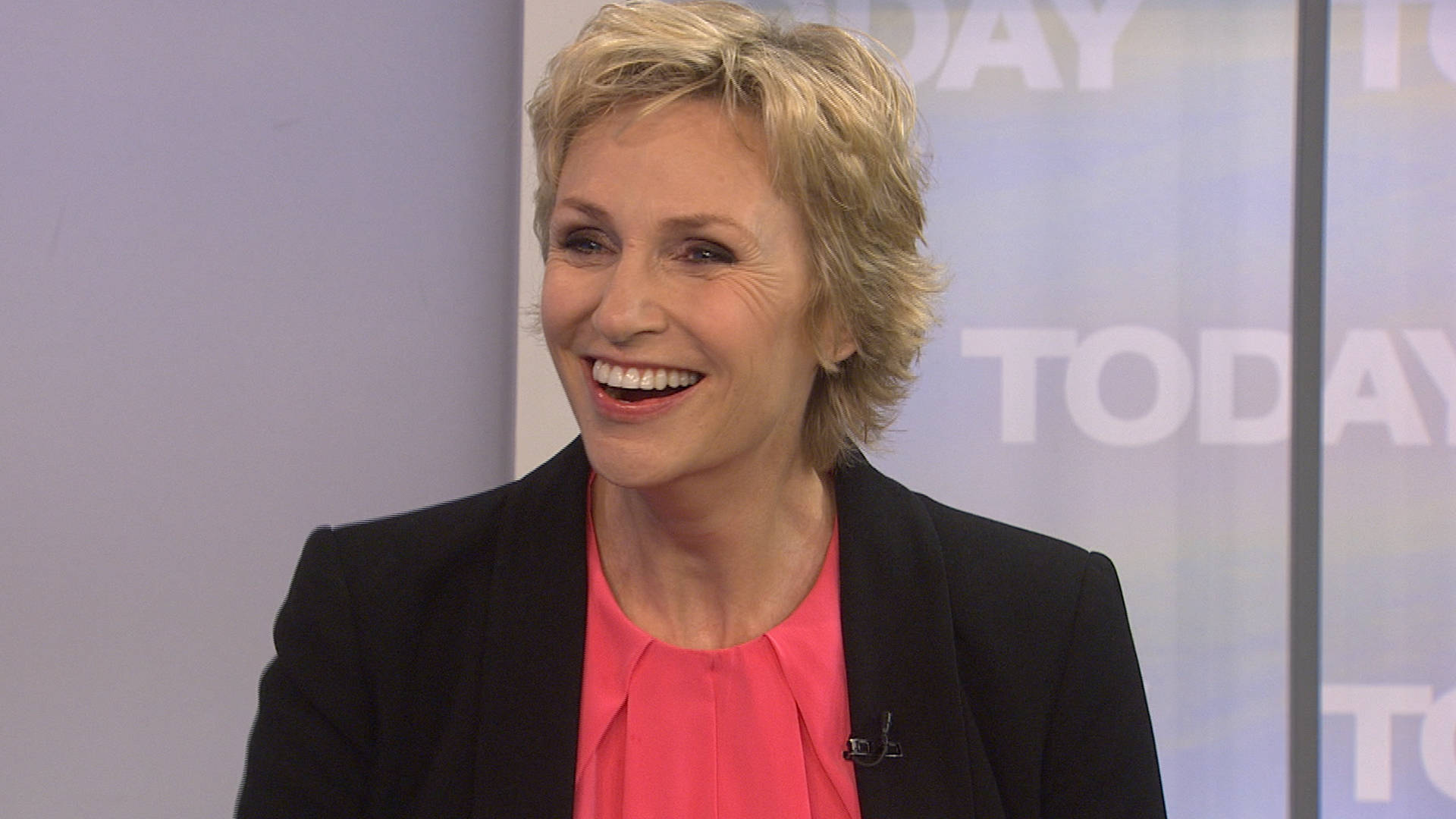 Jane Lynch On A Talk Show Background