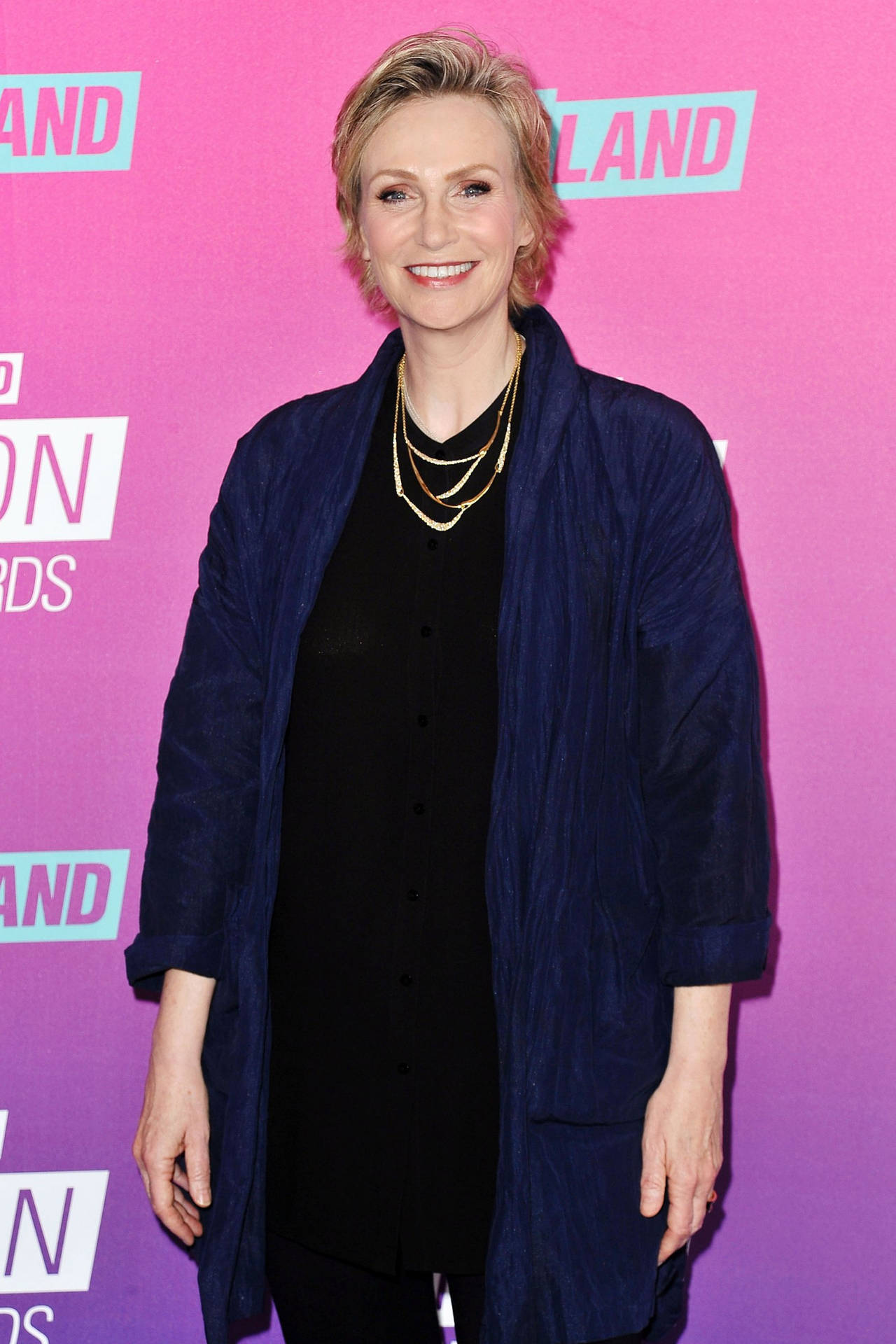 Jane Lynch Pink Background