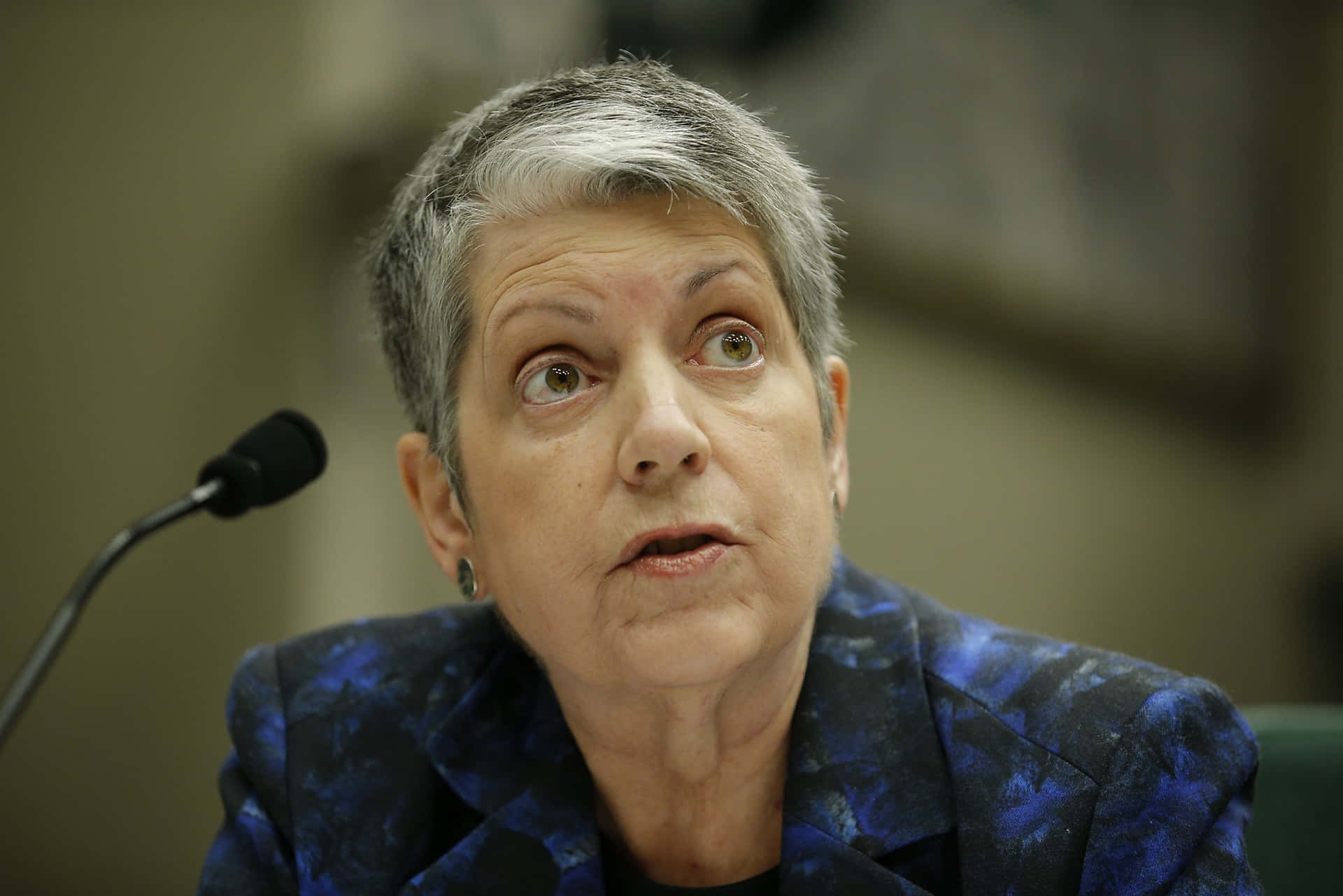 Janet Napolitano Eyes Wide Open Background