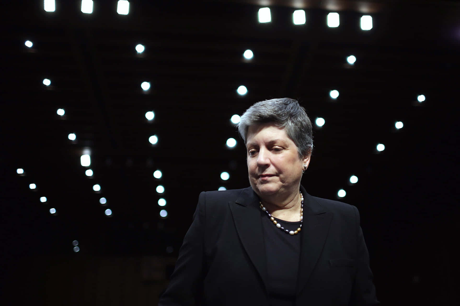Janet Napolitano In Black Background