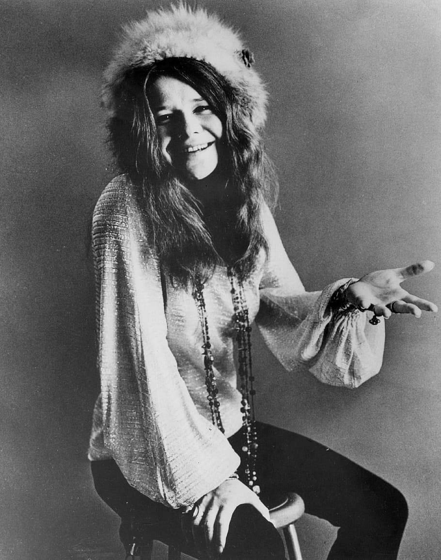 Janis Joplin In Classic Studio Photoshoot Background