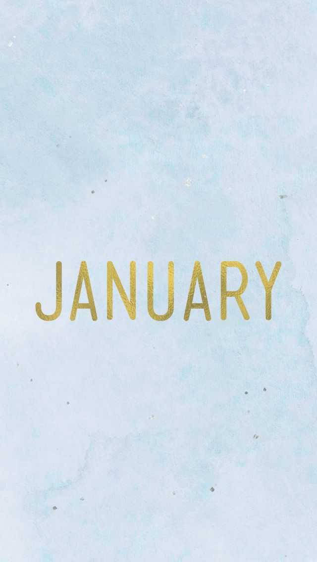 January Blue And Gold Background