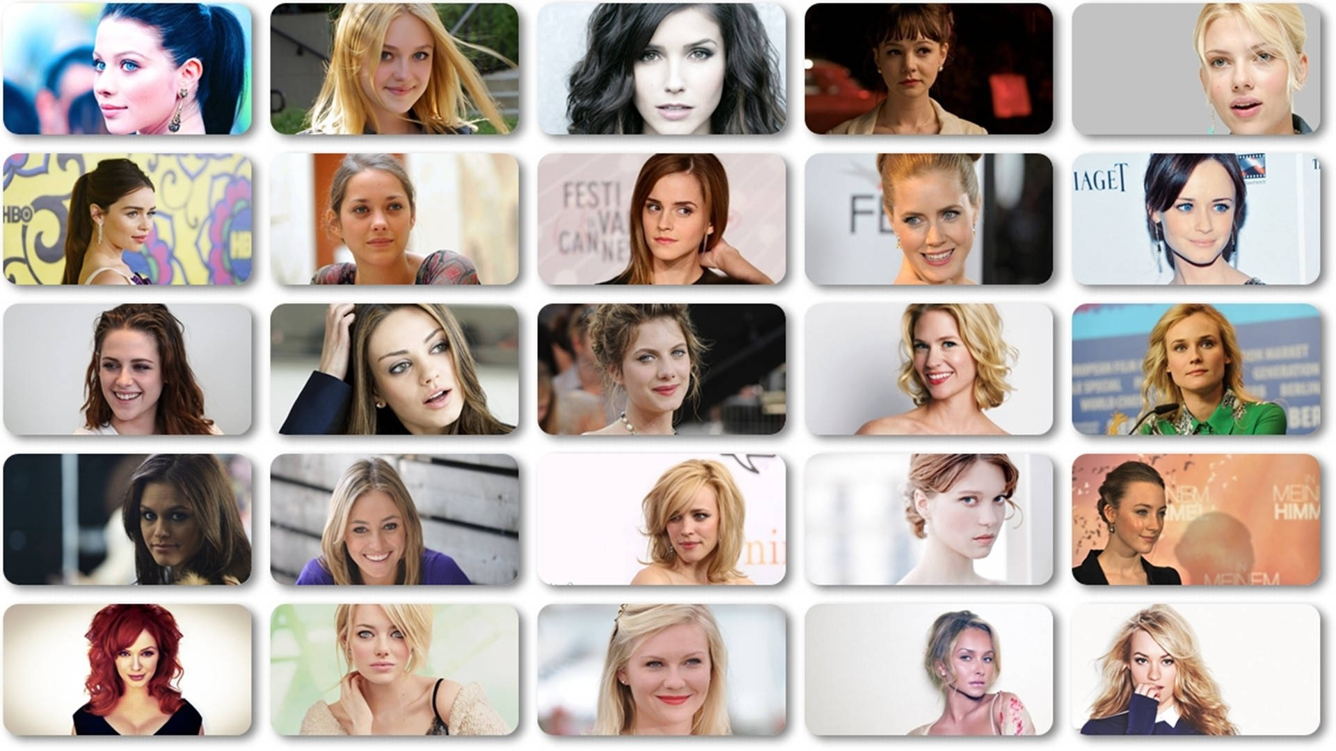 January Jones Hollywood Actresses Photo Collage