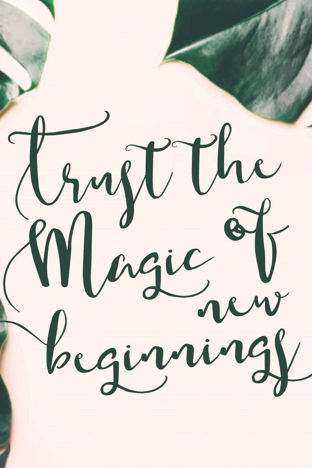 January Magic Quote Background