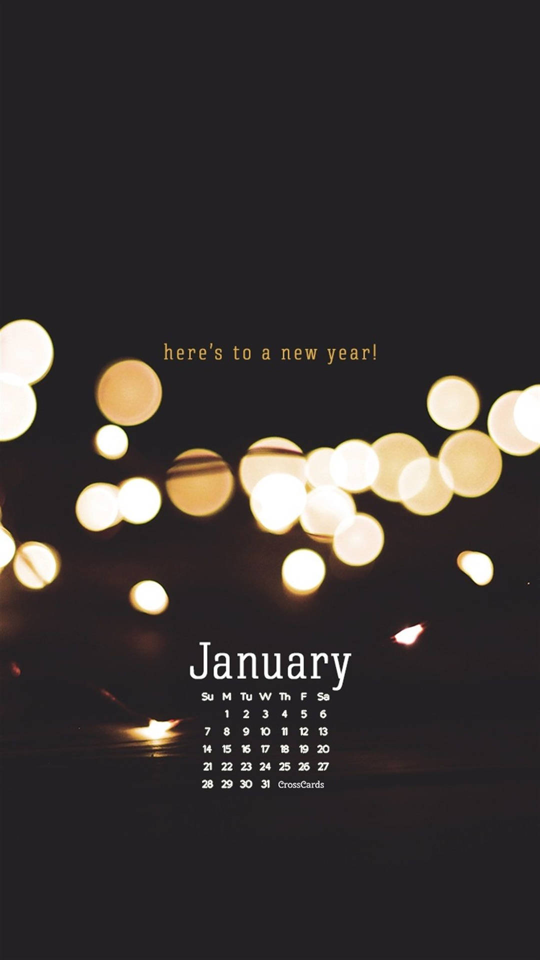 January Phone Calendar Quote Background