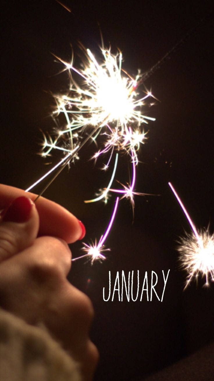 January Sparkler Photography Background