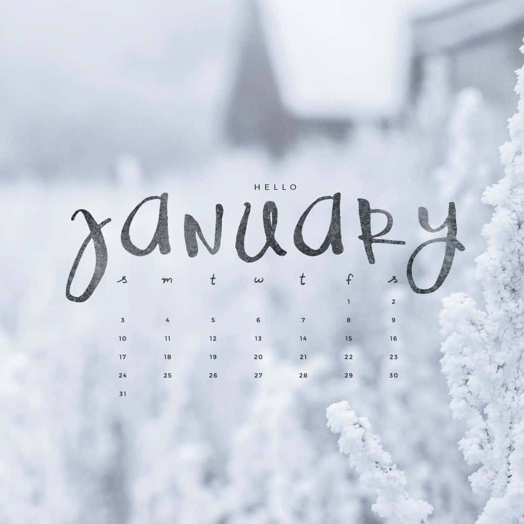 January Wallpaper With Snow And A Snowy Background Background