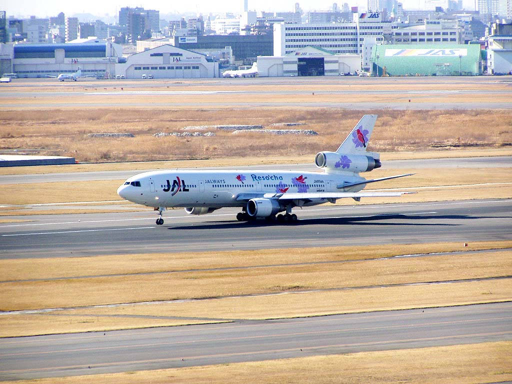 Japan Airlines Buildings Taxiing