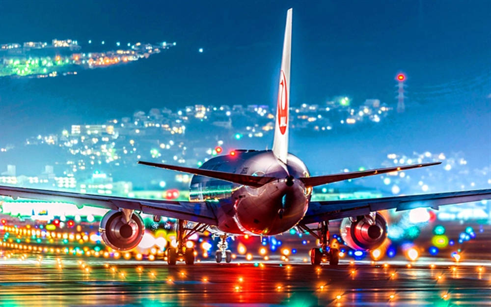 Japan Airlines Lights Runway