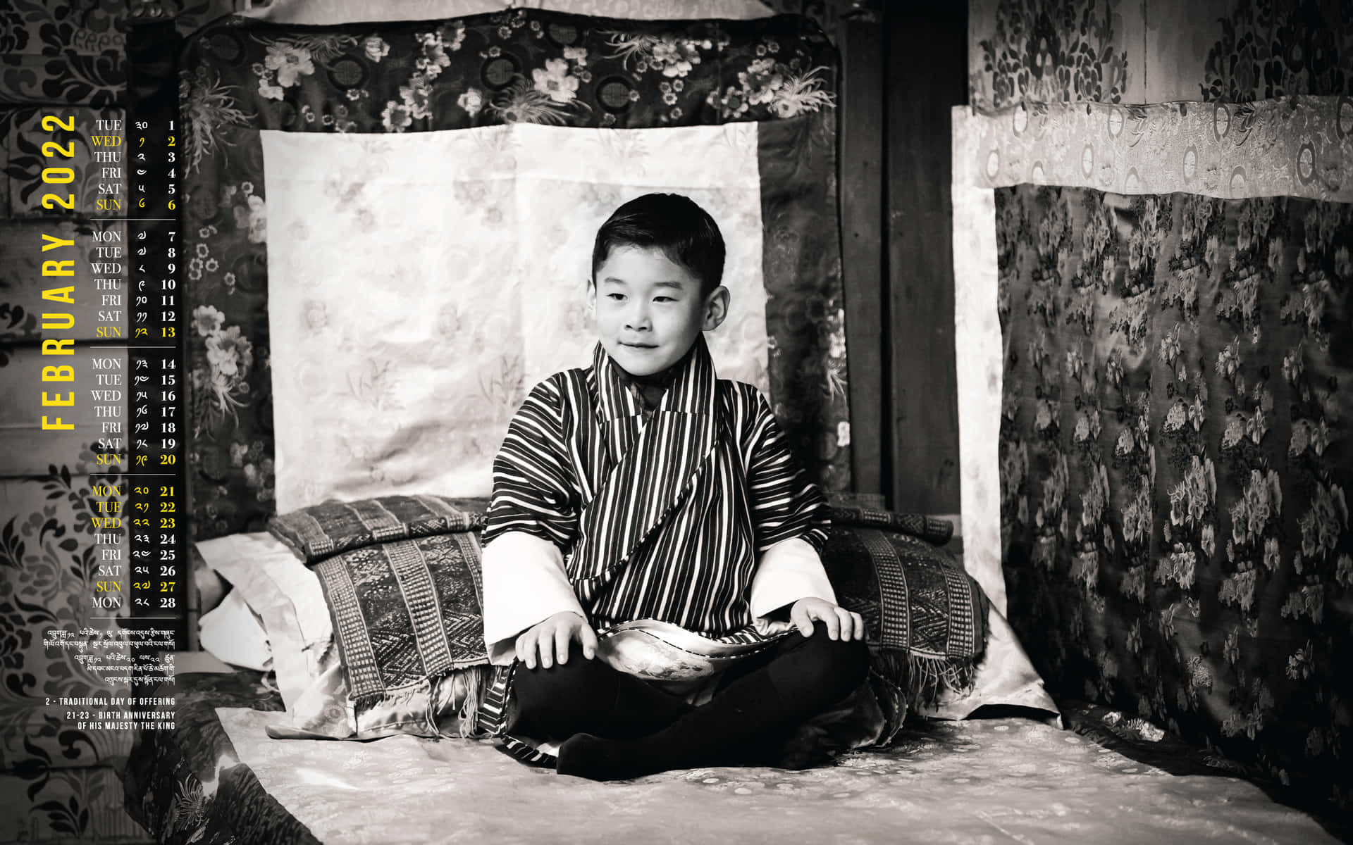 Japan Black And White Young Boy Background