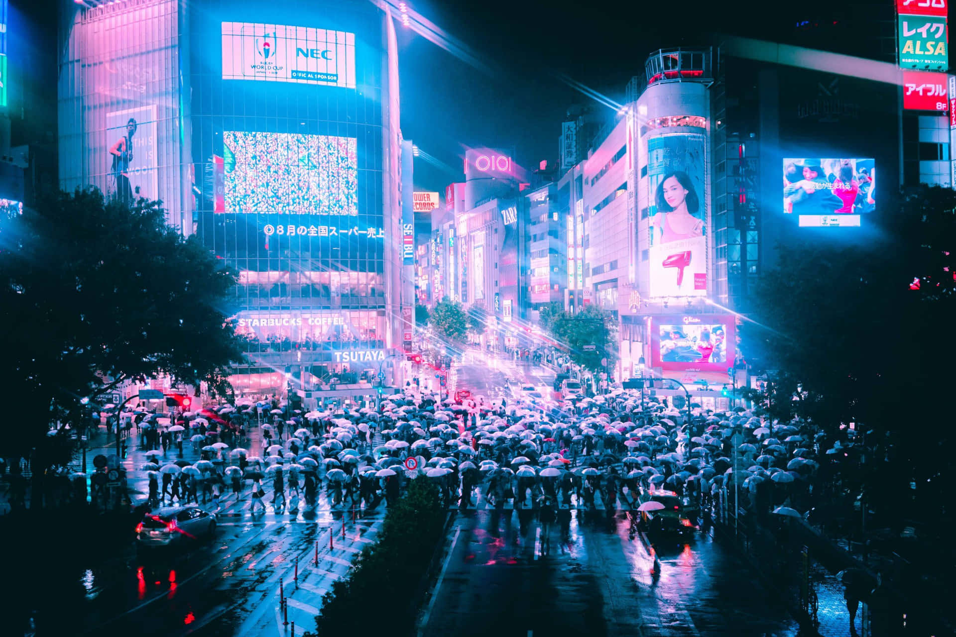 Japan Cyberpunk Iphone Screen Theme Background