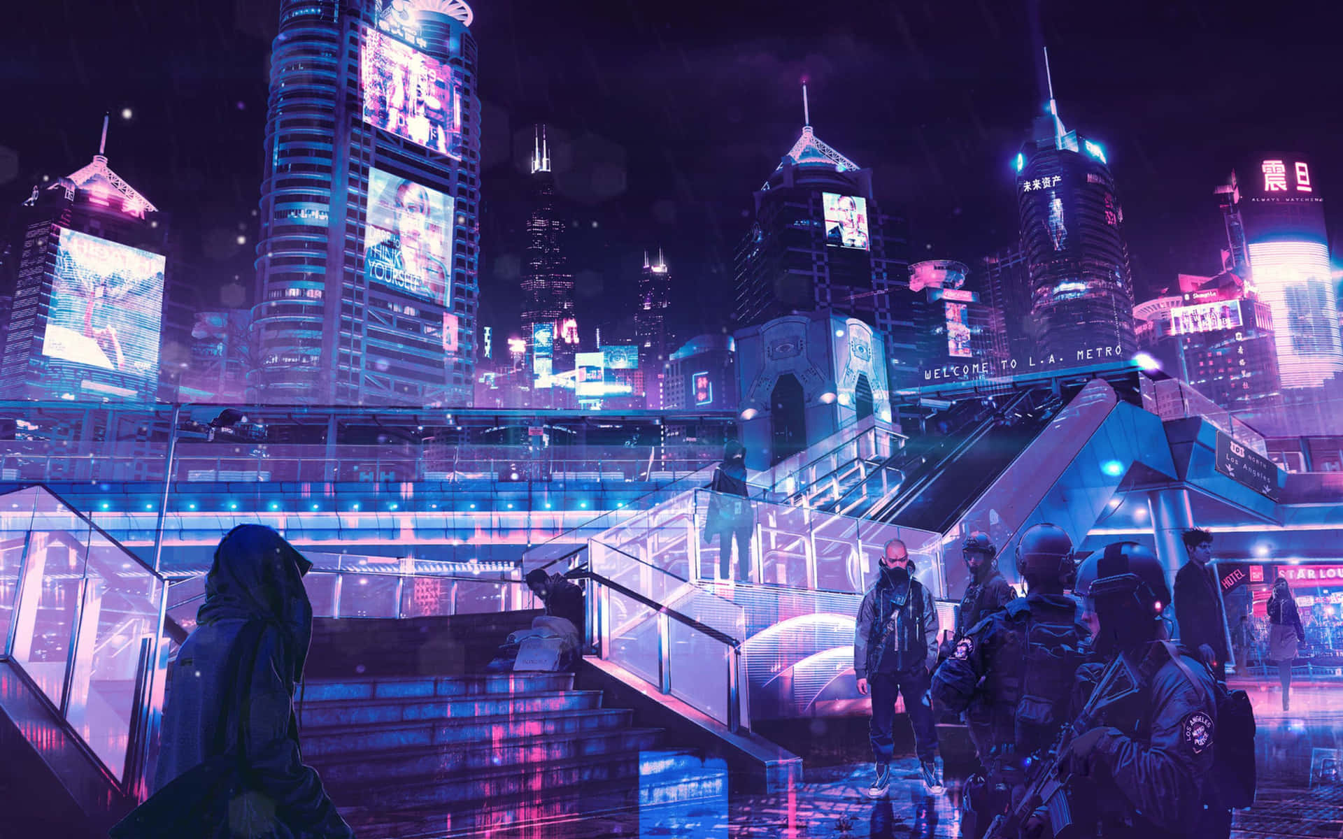 Japan Cyberpunk Iphone Screen Theme Background