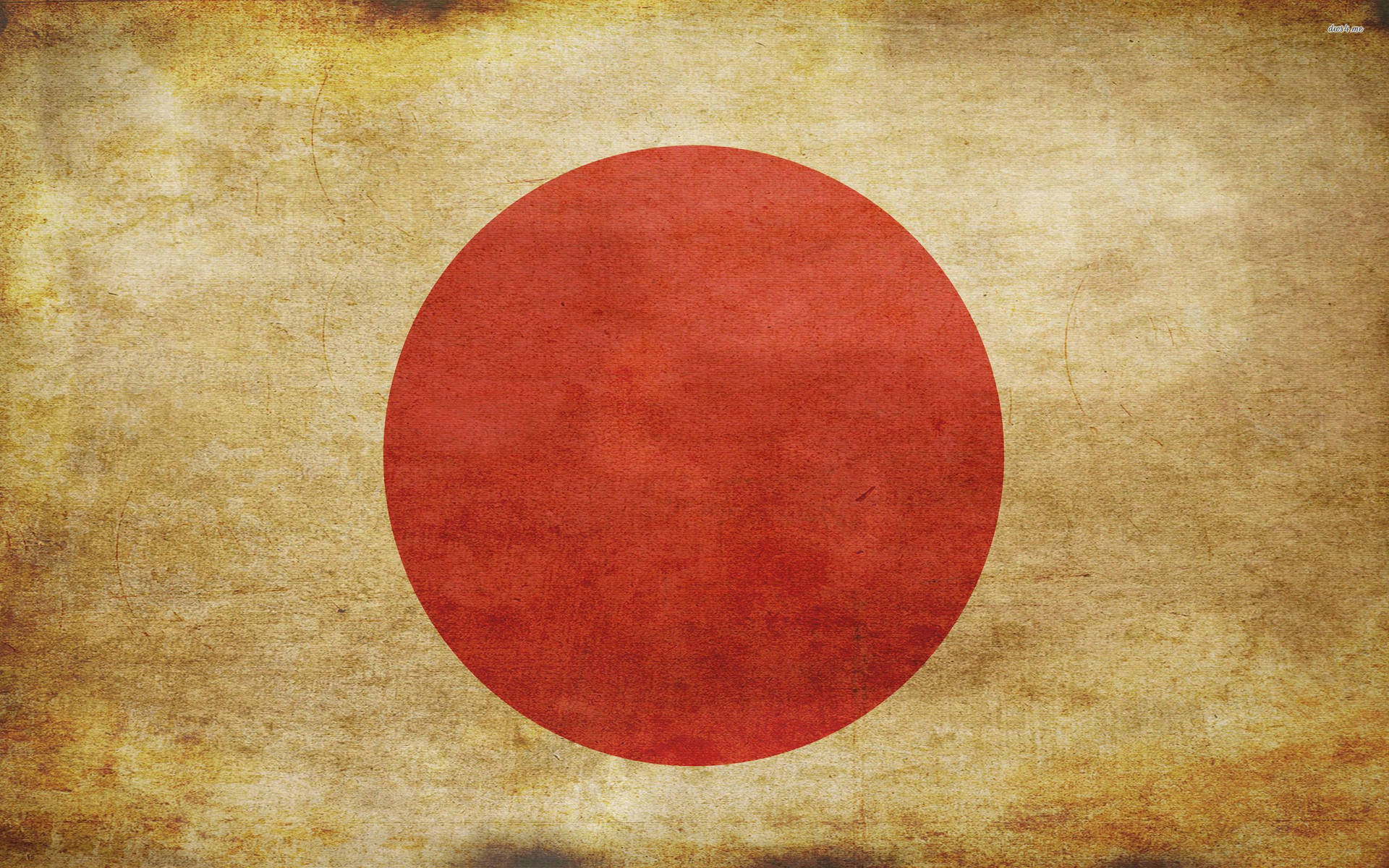 Japan Flag In Old Brown Backdrop Background