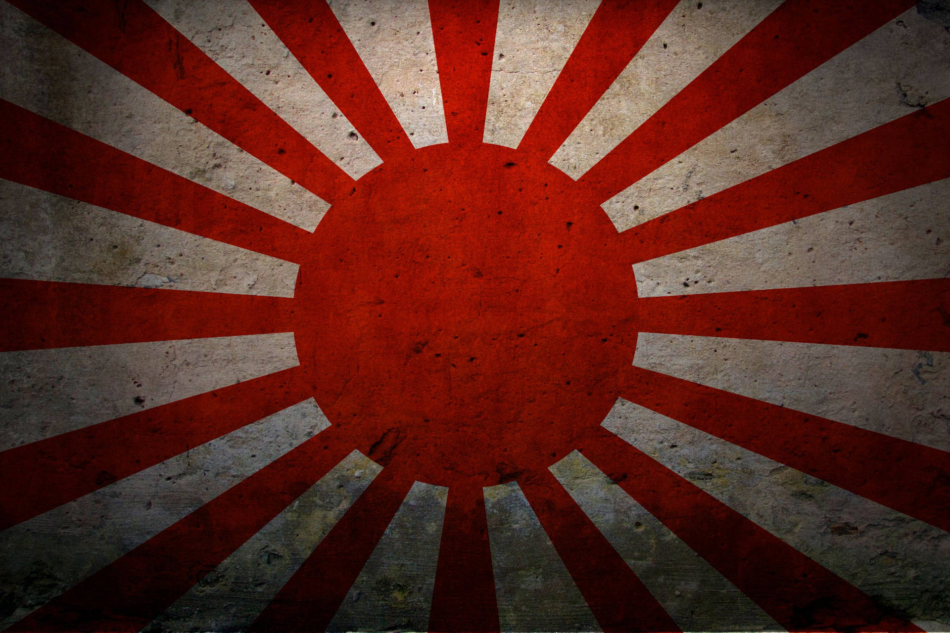 Japan Flag On A Mucky Wall Background