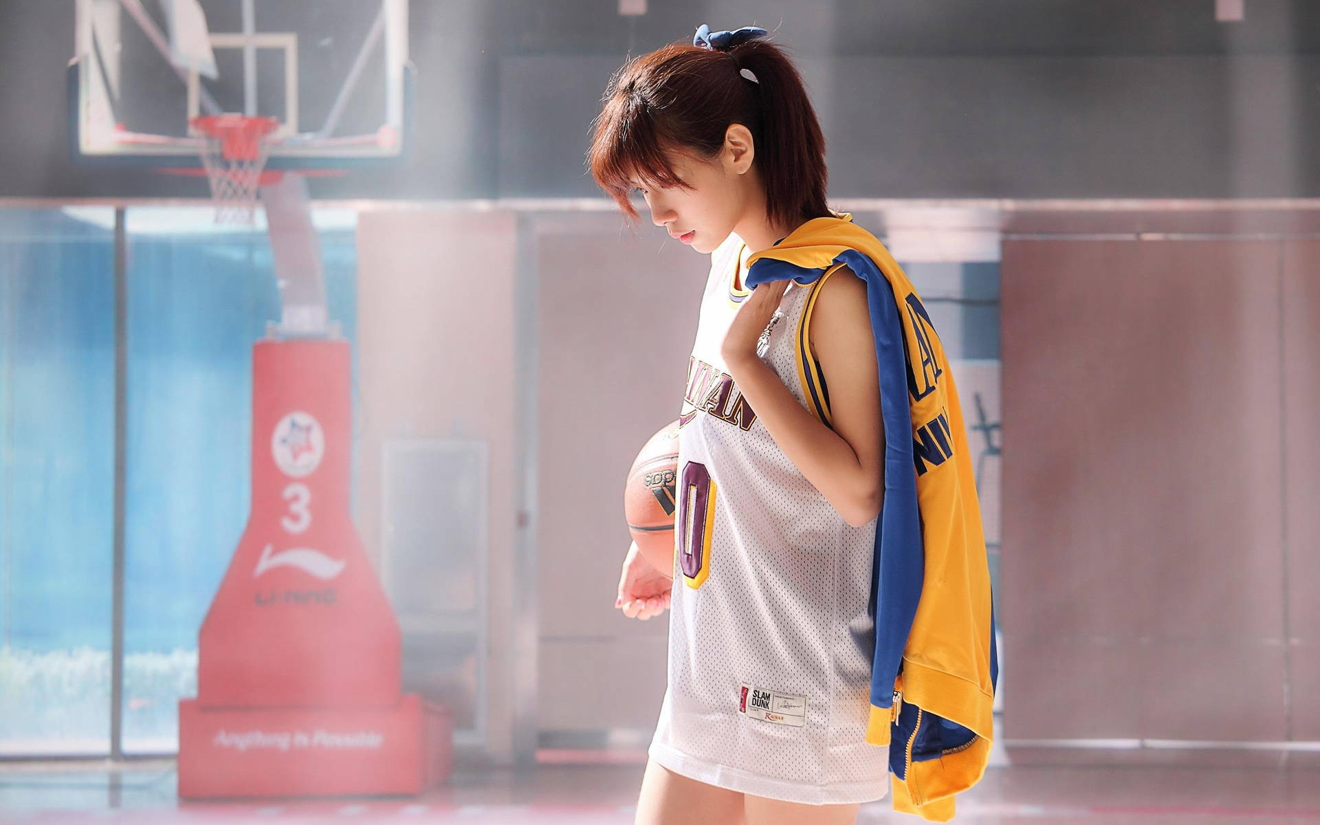 Japan Girl Basketball Jersey Background