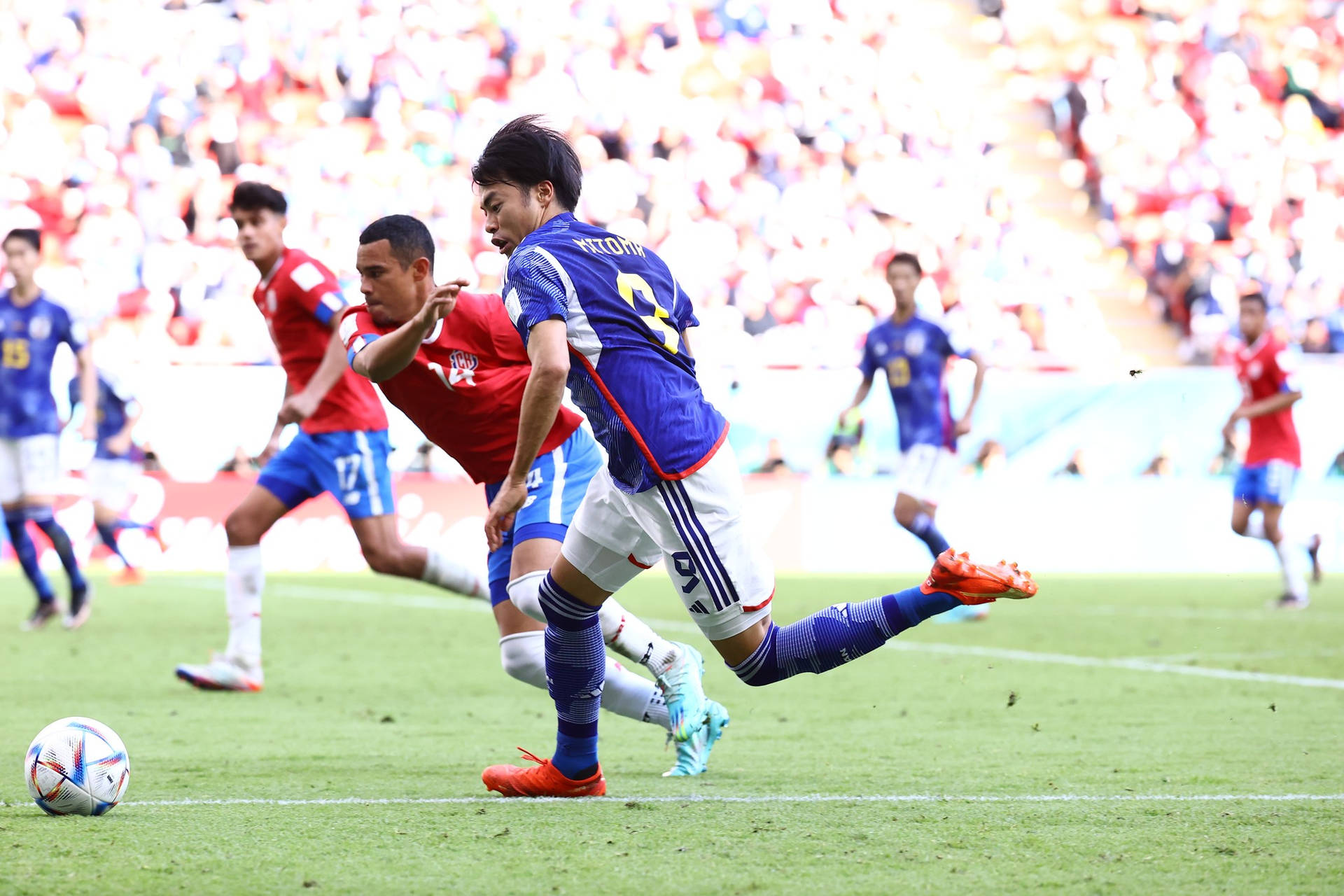 Japan National Football Team Mitoma Versus Costa Rica Background