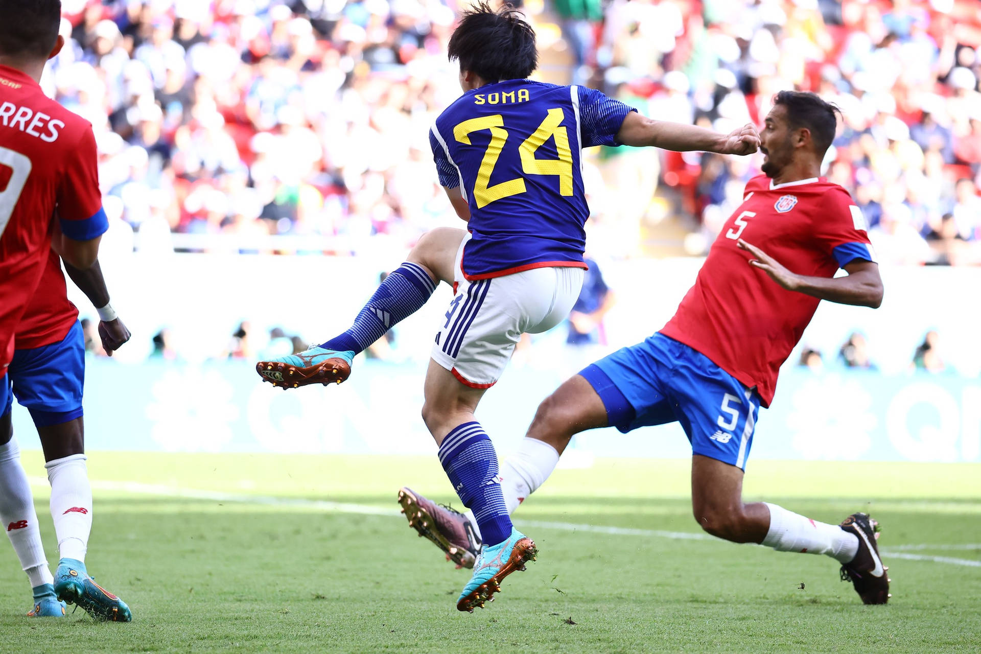 Japan National Football Team Soma Versus Costa Rica Background