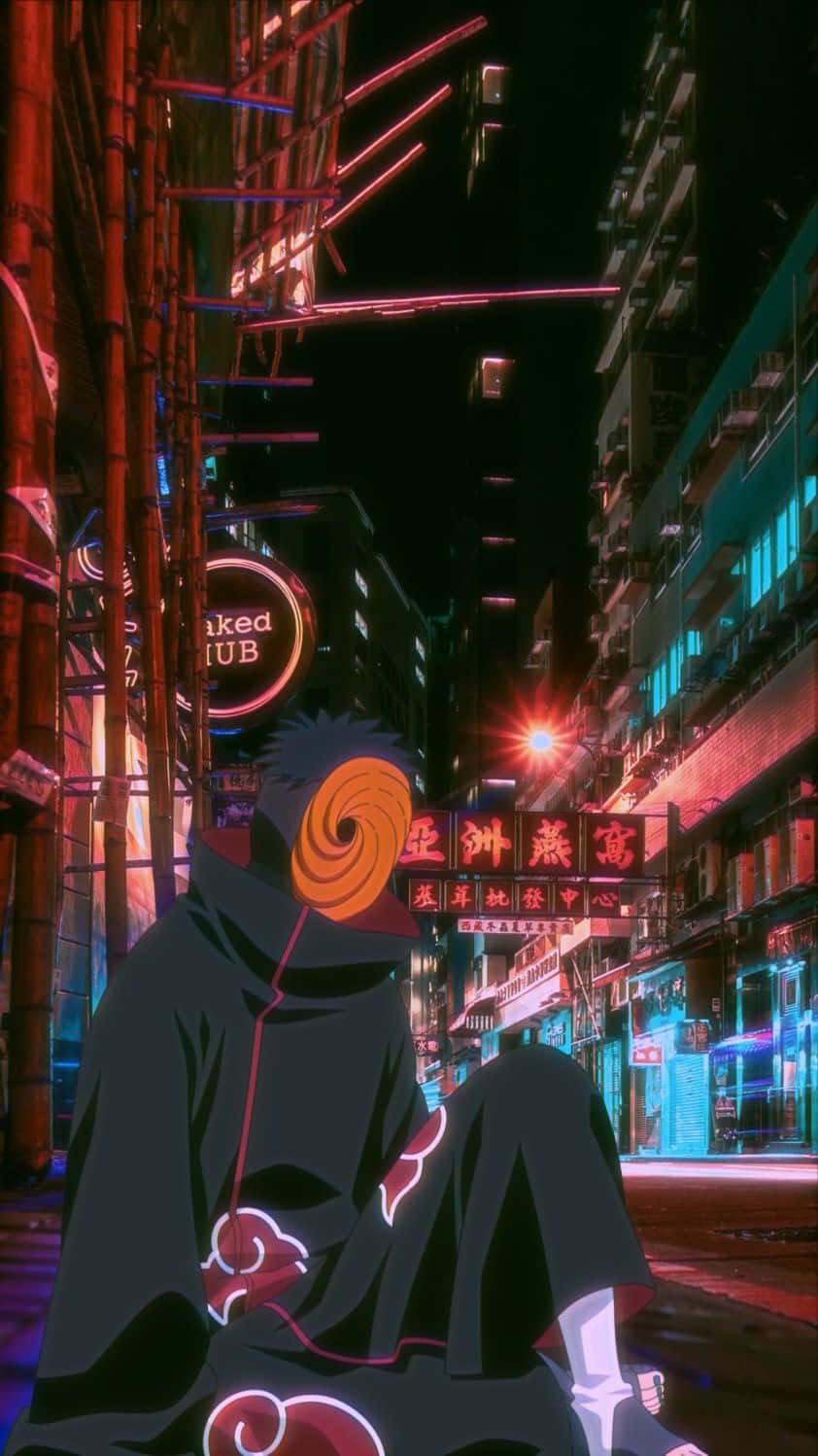 Japan Street With Tobi Iphone Background