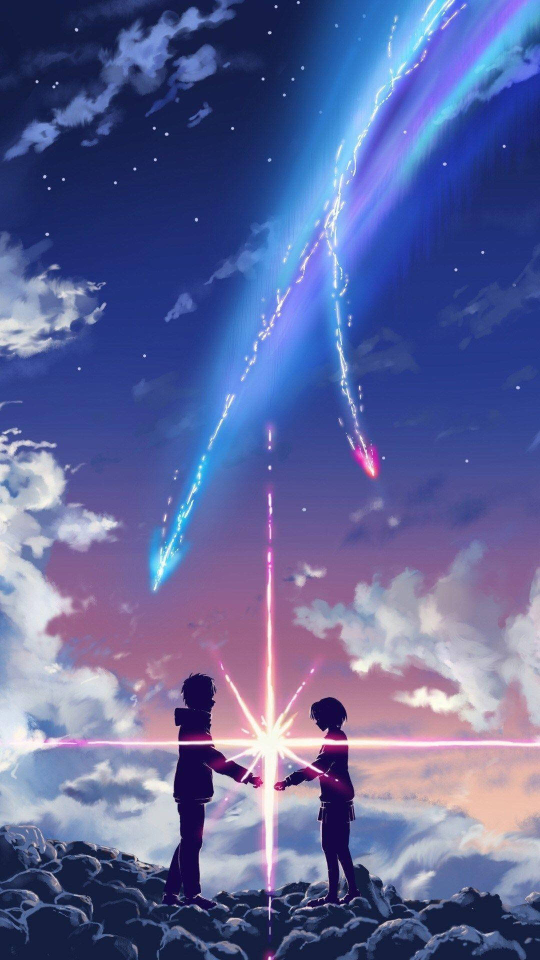 Japanese Aesthetic Iphone Your Name Characters Background