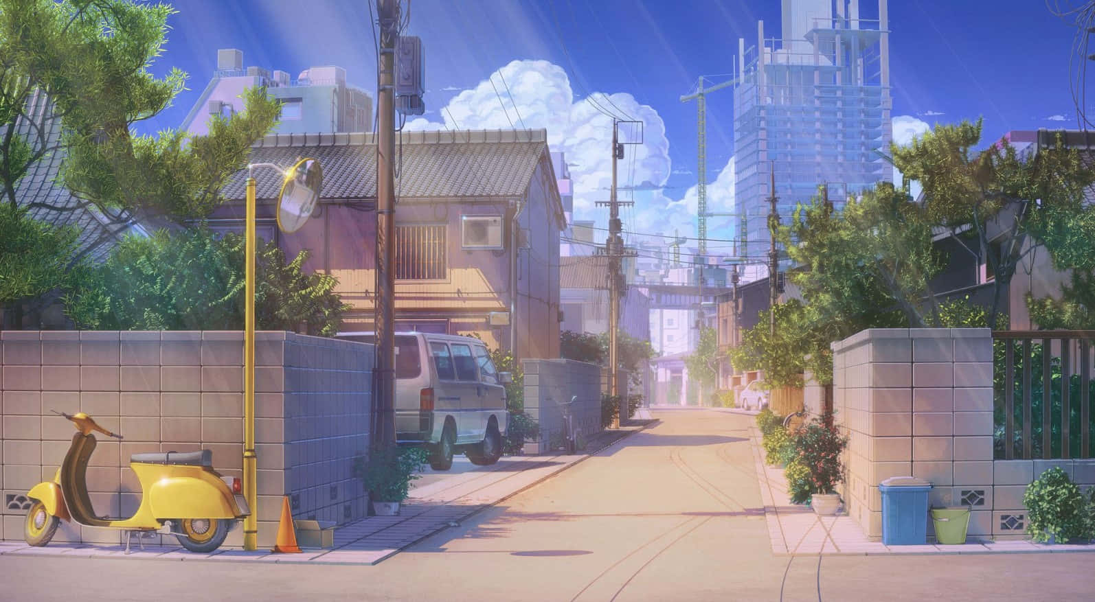 Japanese Aesthetic Streets Art Desktop Background