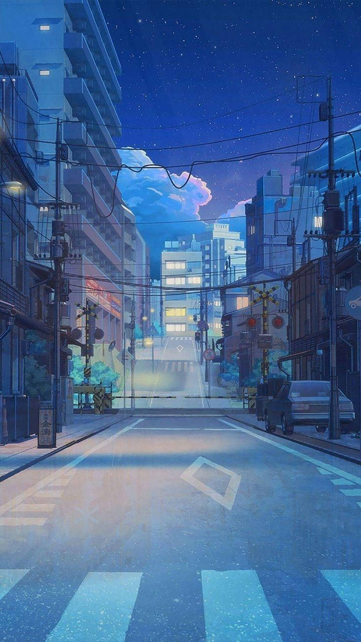Japanese Anime Blue Street