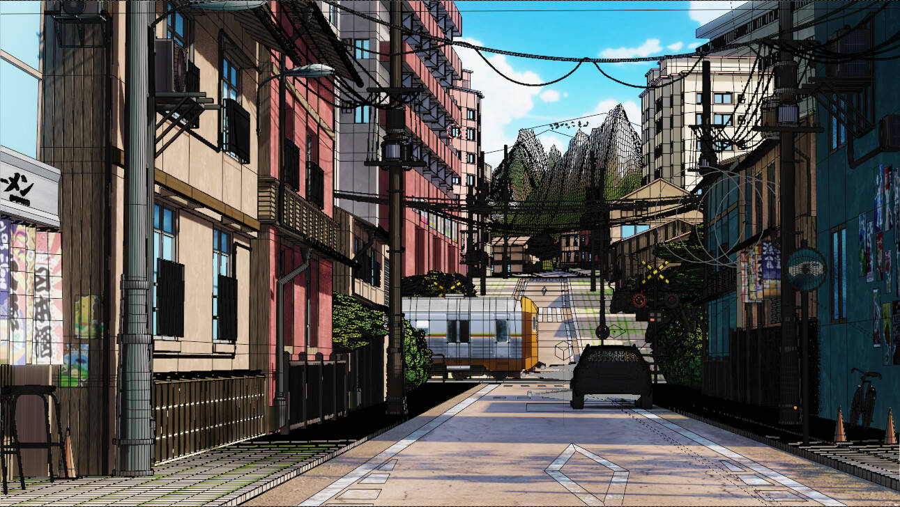 Japanese Anime Tokyo Street Background
