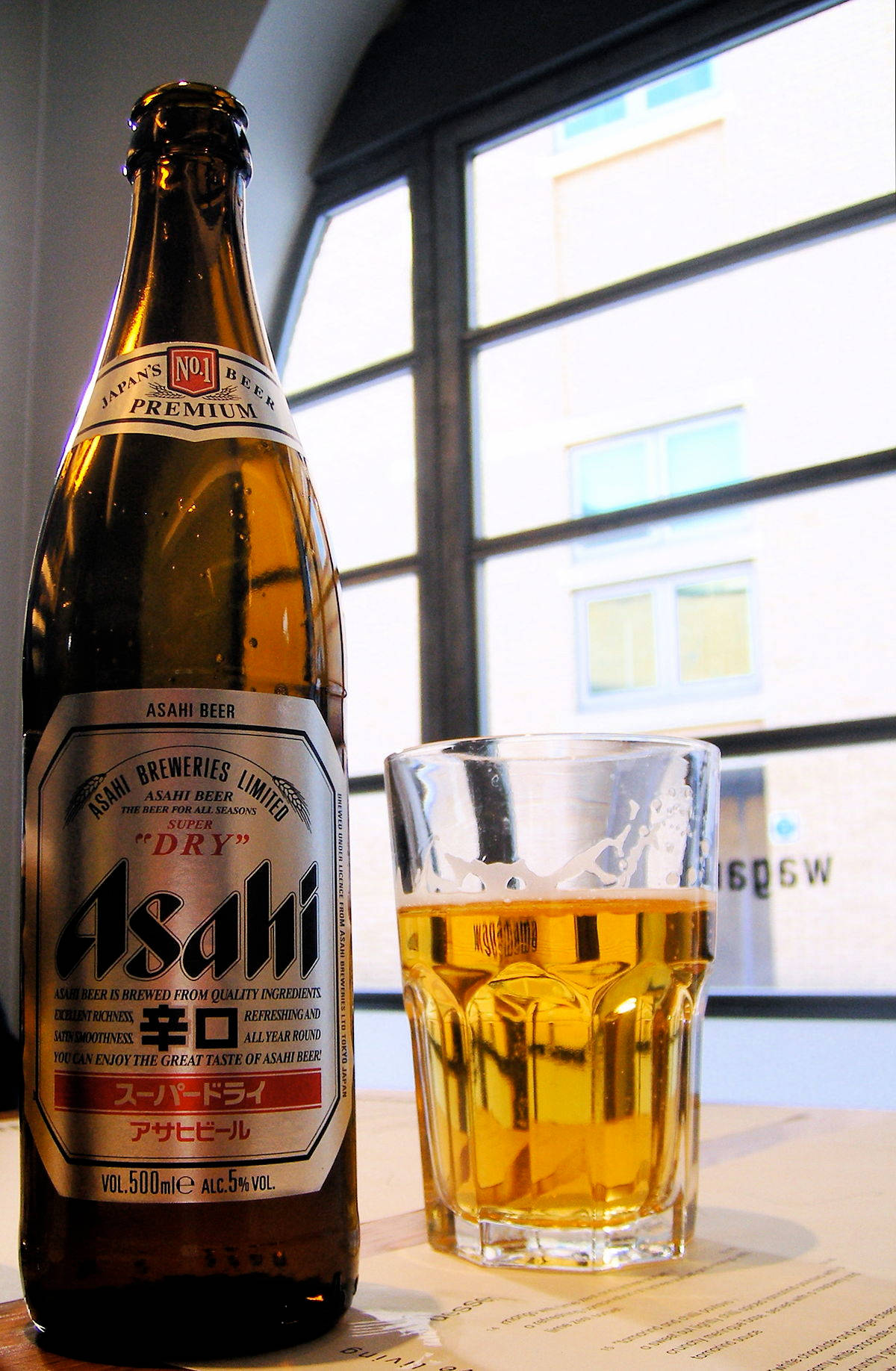 Japanese Beermaker Asahi Super Dry Background